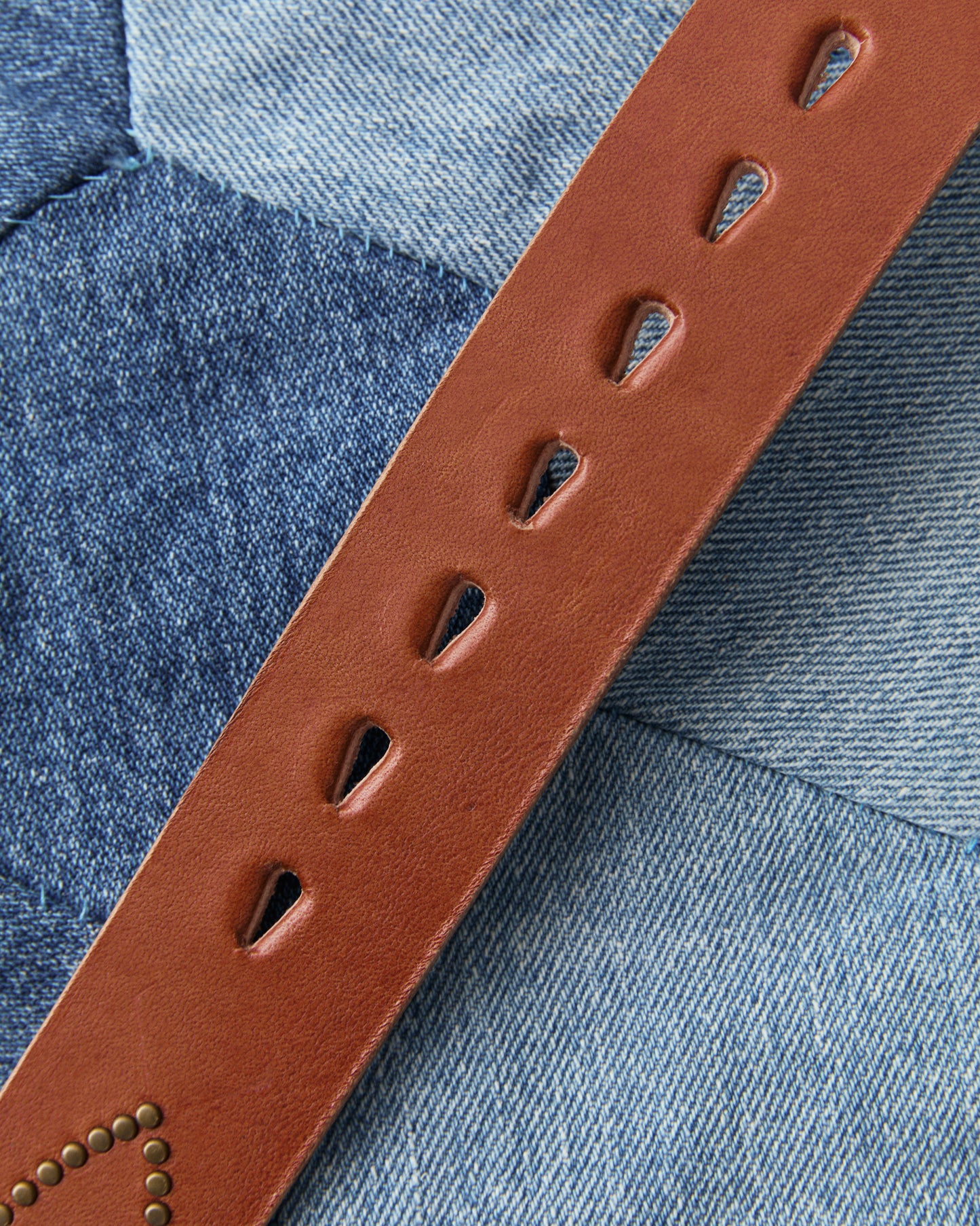 Unmarked Studded Lucy Leather Belt Brown