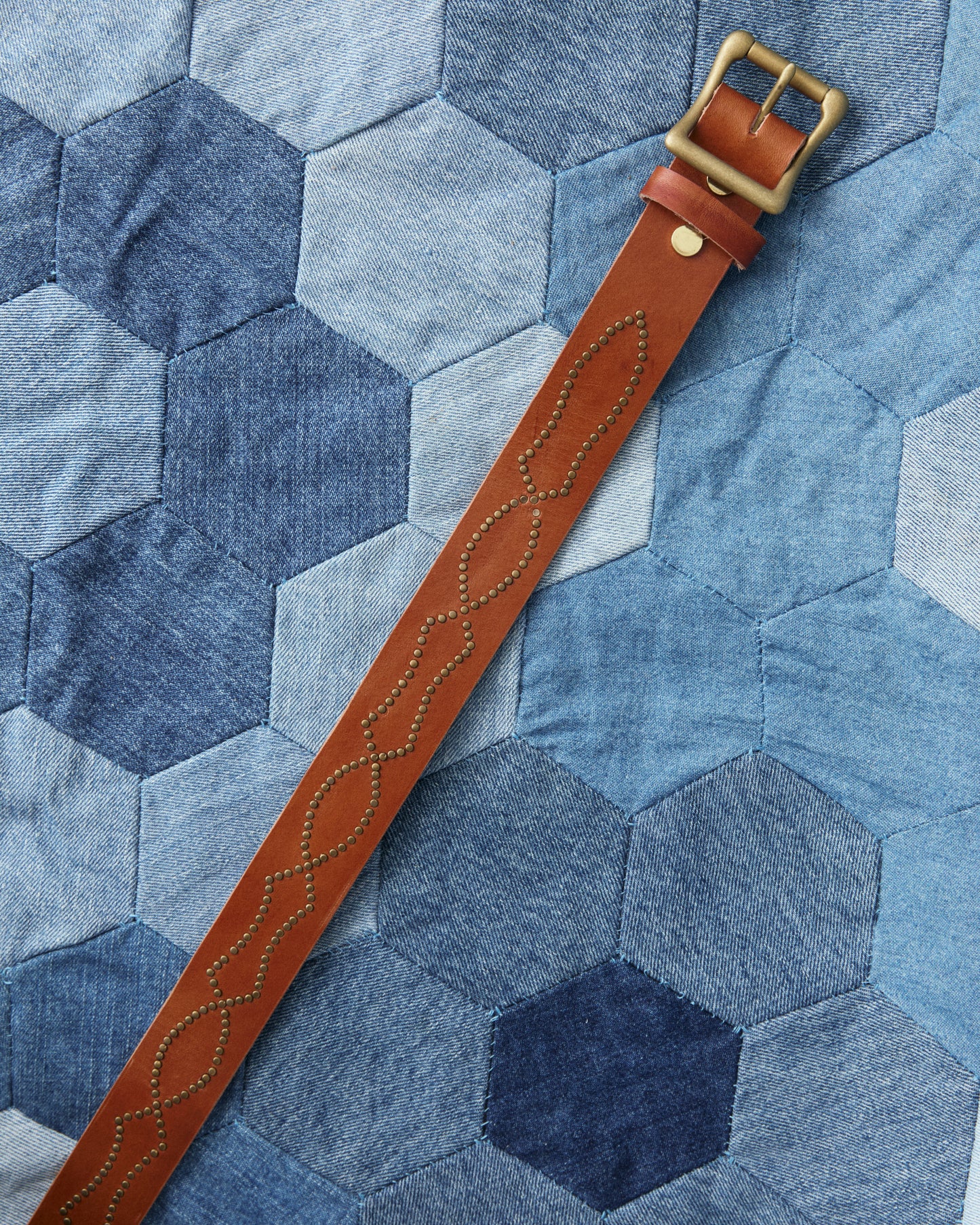 Unmarked Studded Lucy Leather Belt Brown