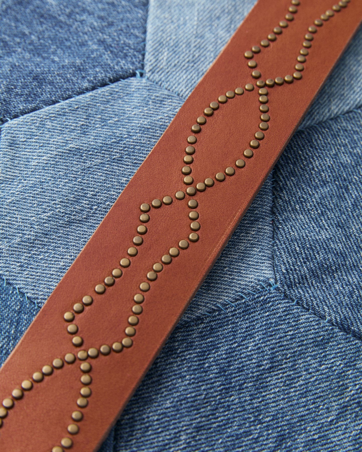 Unmarked Studded Lucy Leather Belt Brown