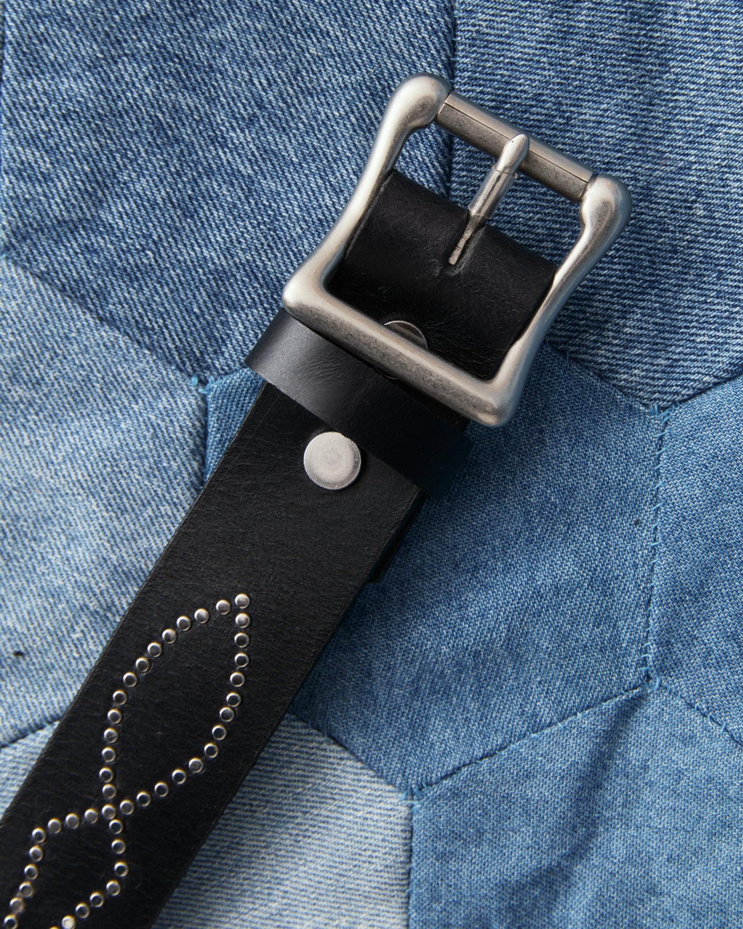 Unmarked Studded Lucy Leather Belt Black
