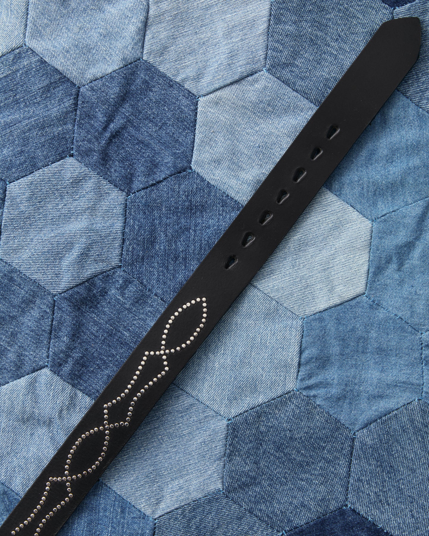 Unmarked Studded Lucy Leather Belt Black