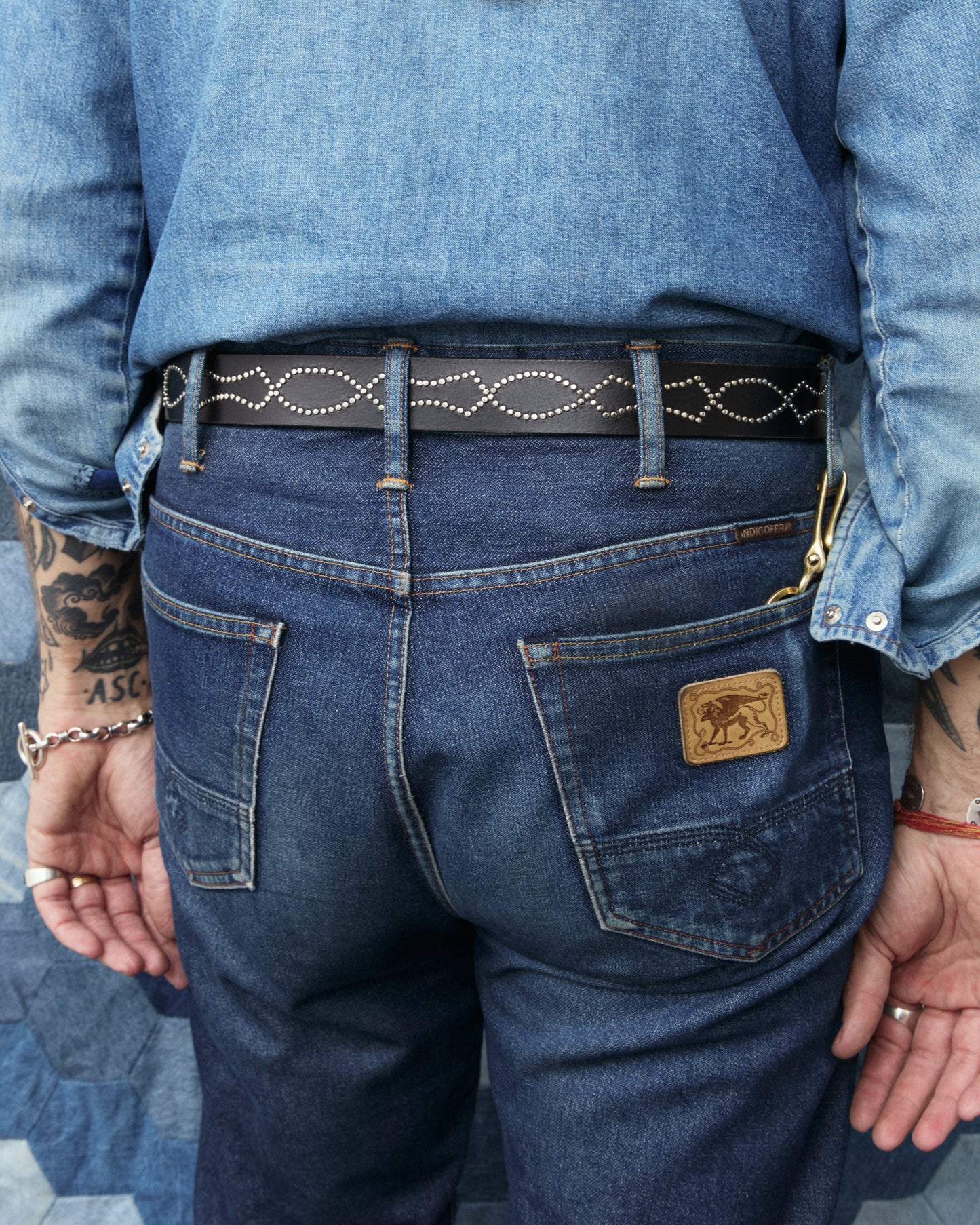Unmarked Studded Lucy Leather Belt Black