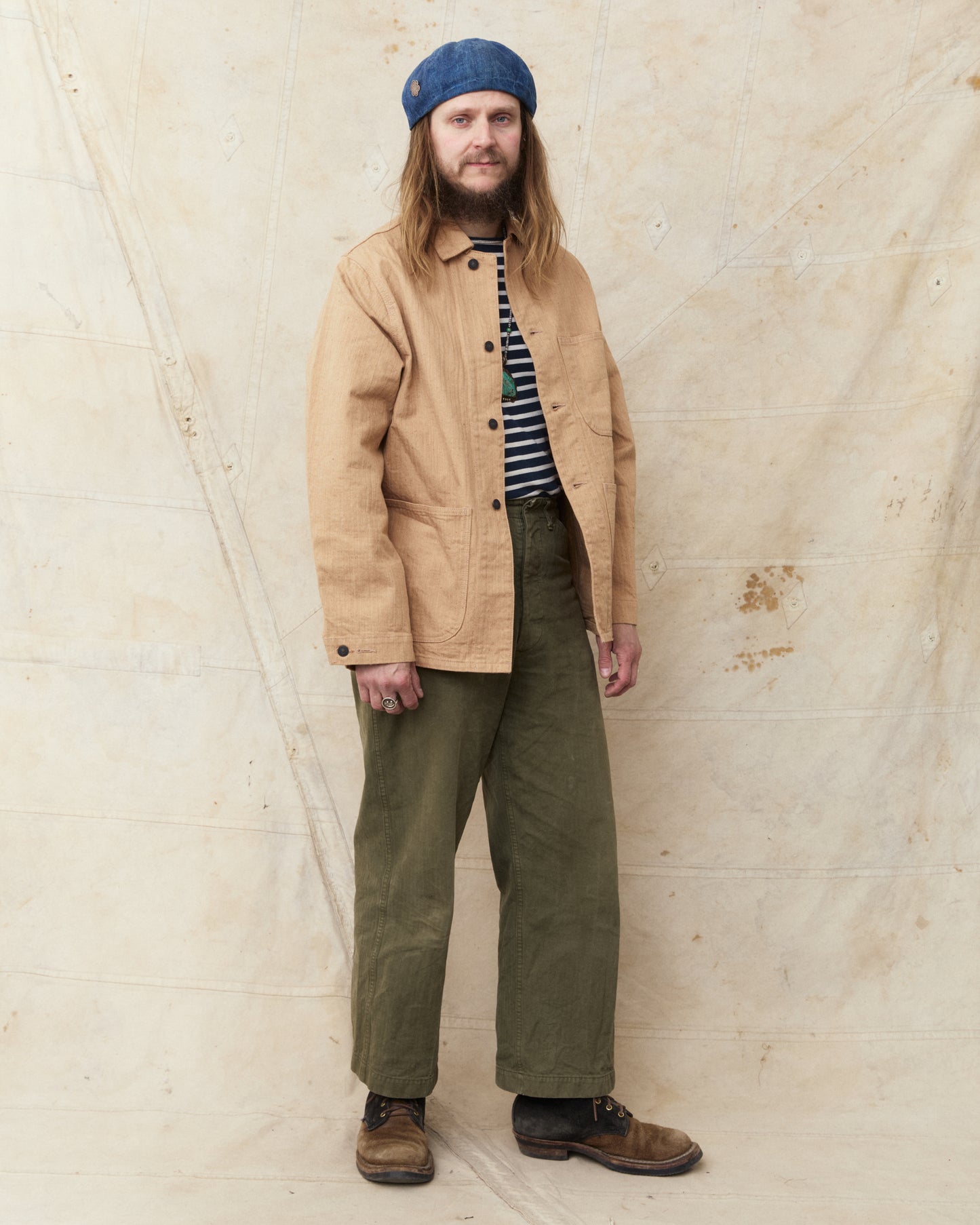 Studio D'artisan & Sa. Fox Cotton Military Work Coat 4638