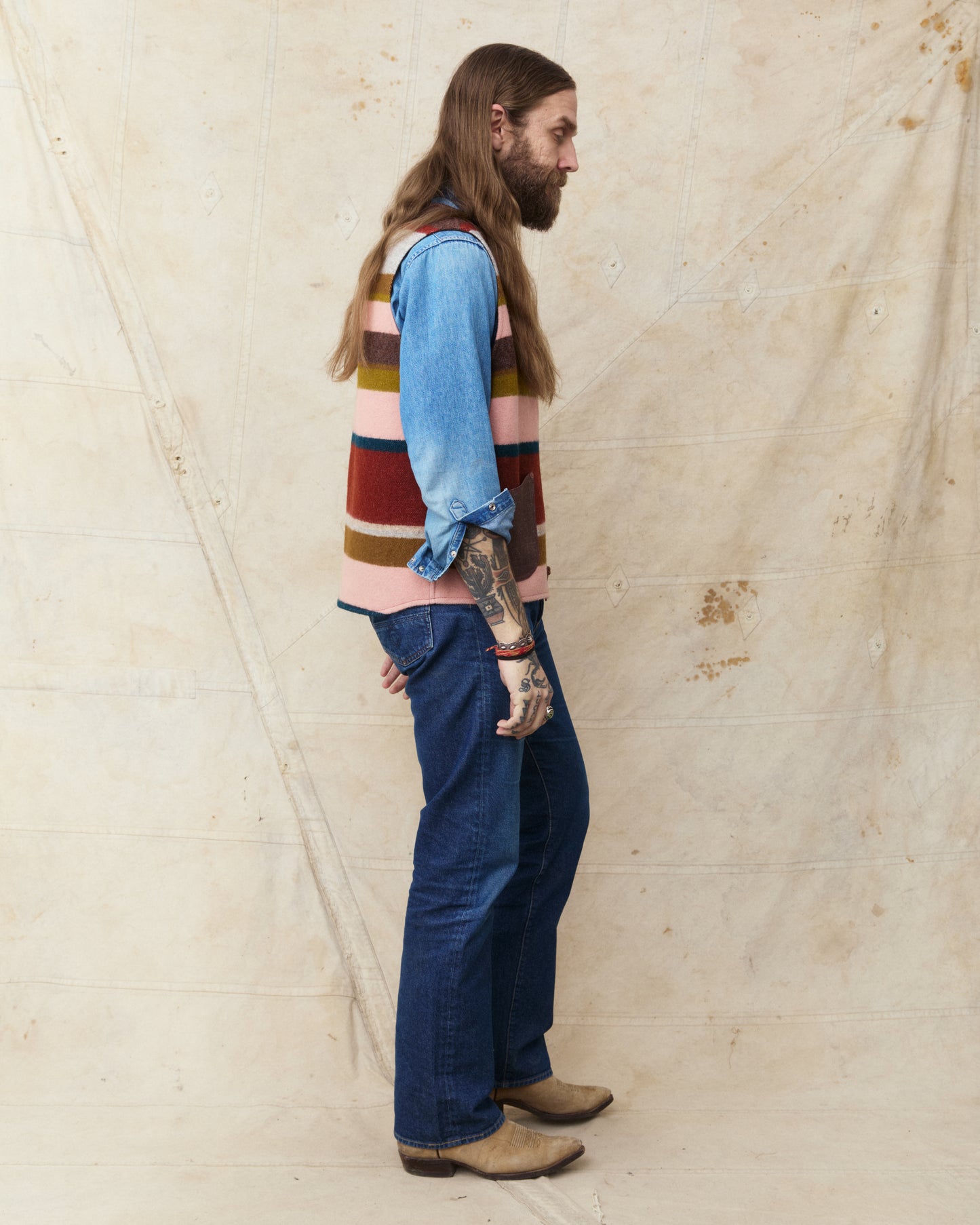 Indigofera Catskill Vest Striped Wool Blanket