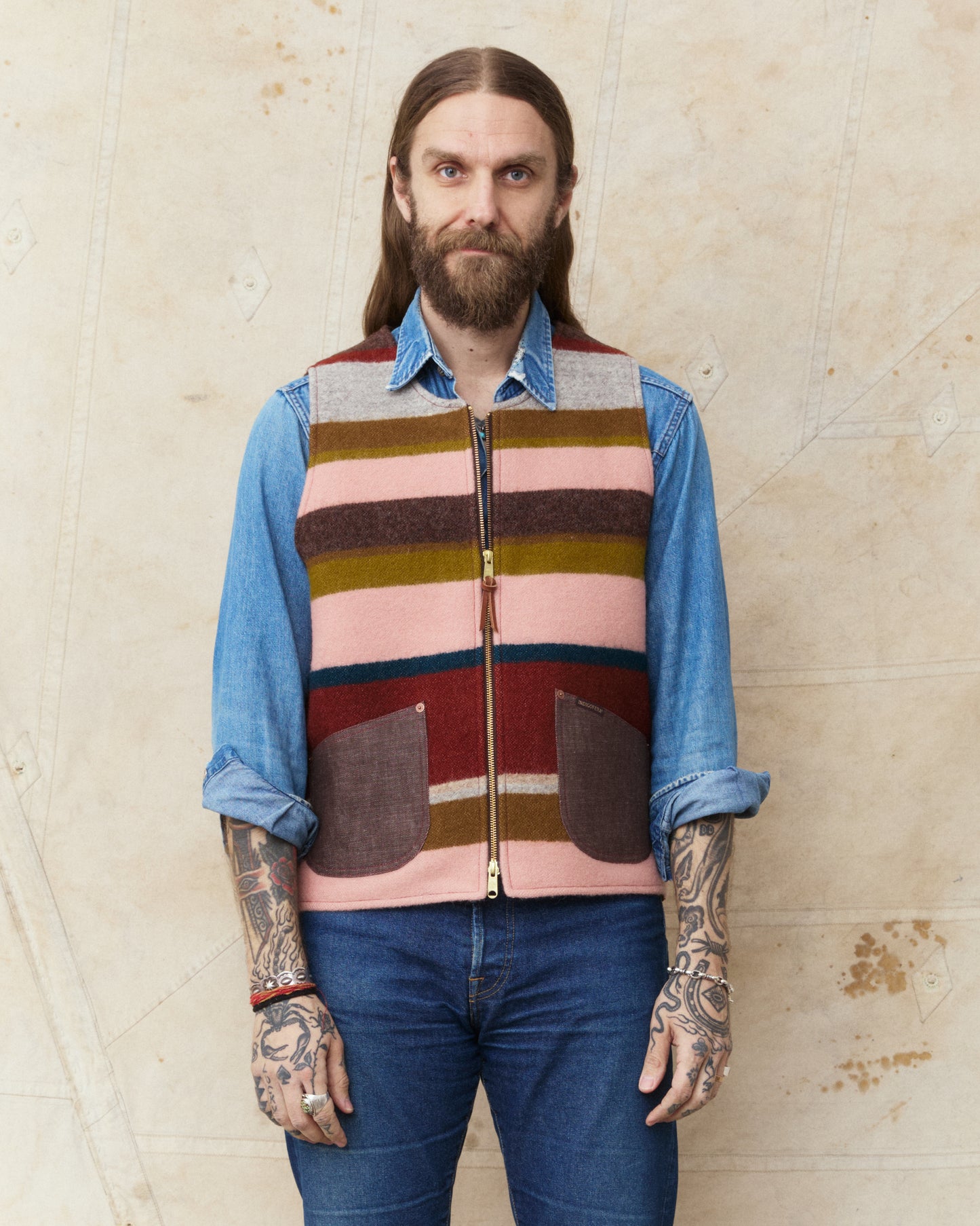 Indigofera Catskill Vest Striped Wool Blanket