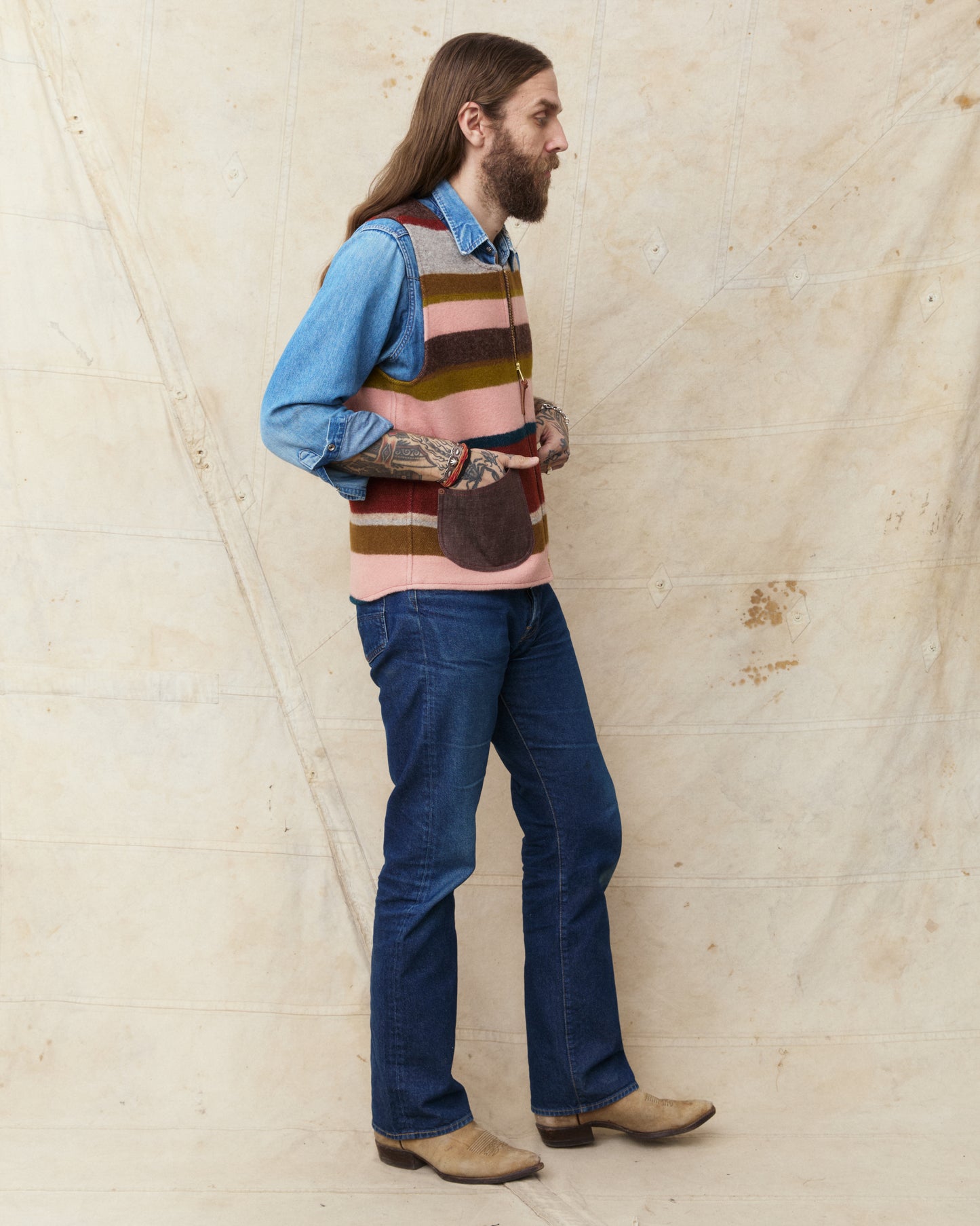 Indigofera Catskill Vest Striped Wool Blanket