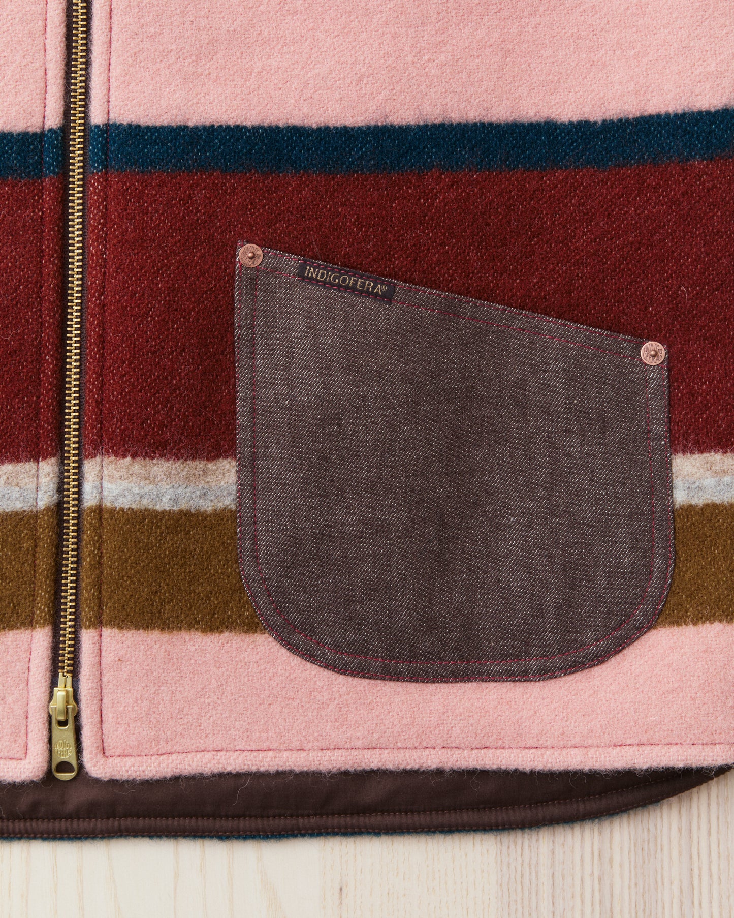 Indigofera Catskill Vest Striped Wool Blanket