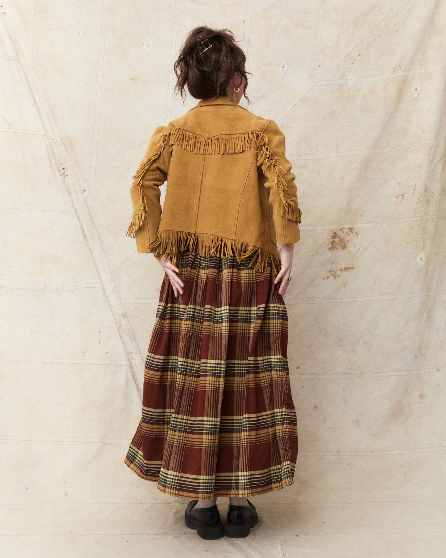 OrSlow 00-4003-C53K Original Check Gathered Skirt
