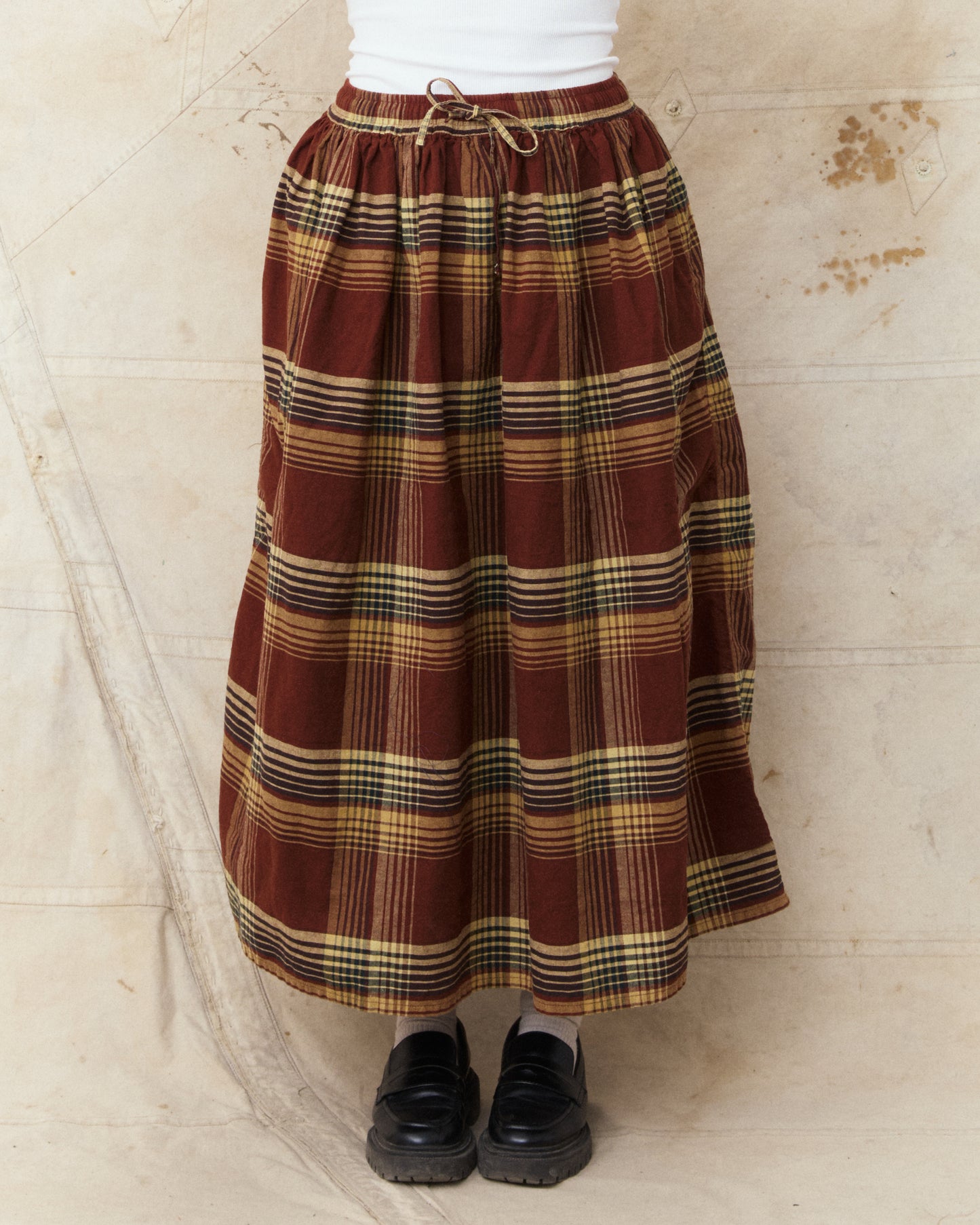 OrSlow 00-4003-C53K Original Check Gathered Skirt