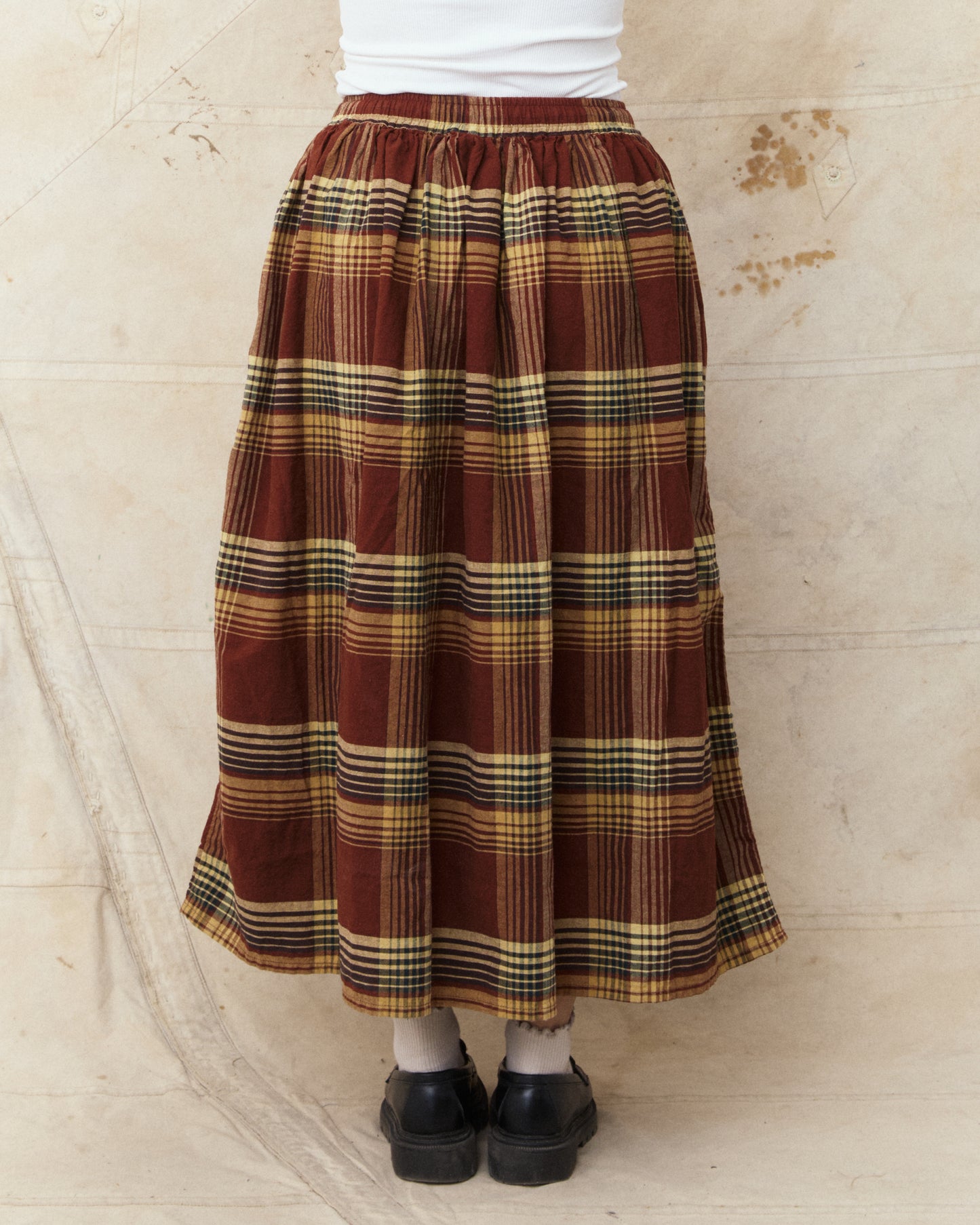 OrSlow 00-4003-C53K Original Check Gathered Skirt