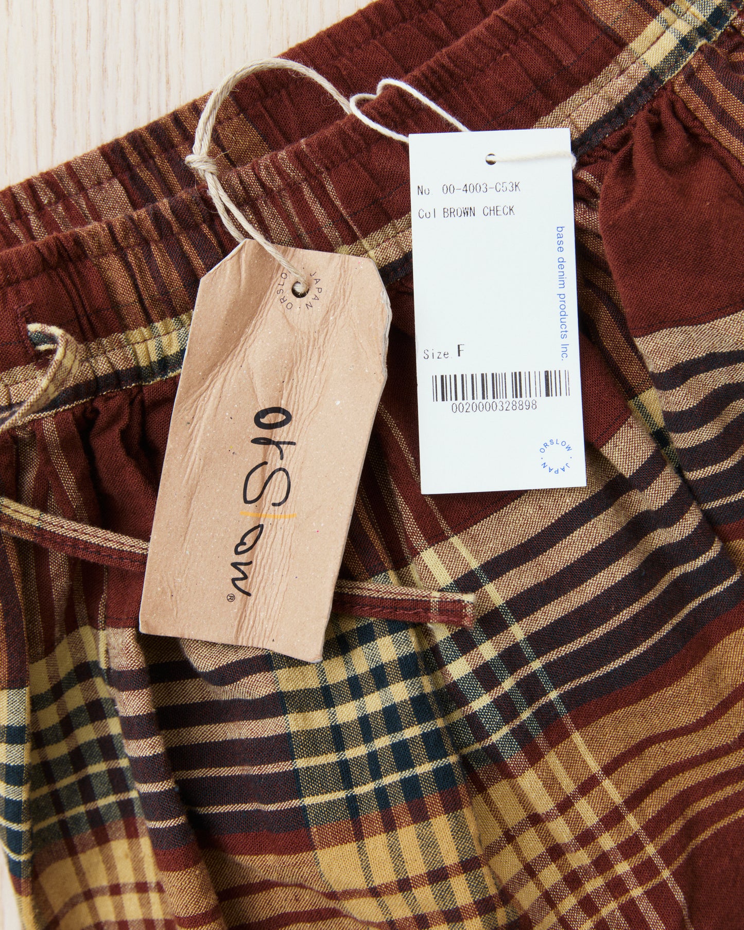 OrSlow 00-4003-C53K Original Check Gathered Skirt