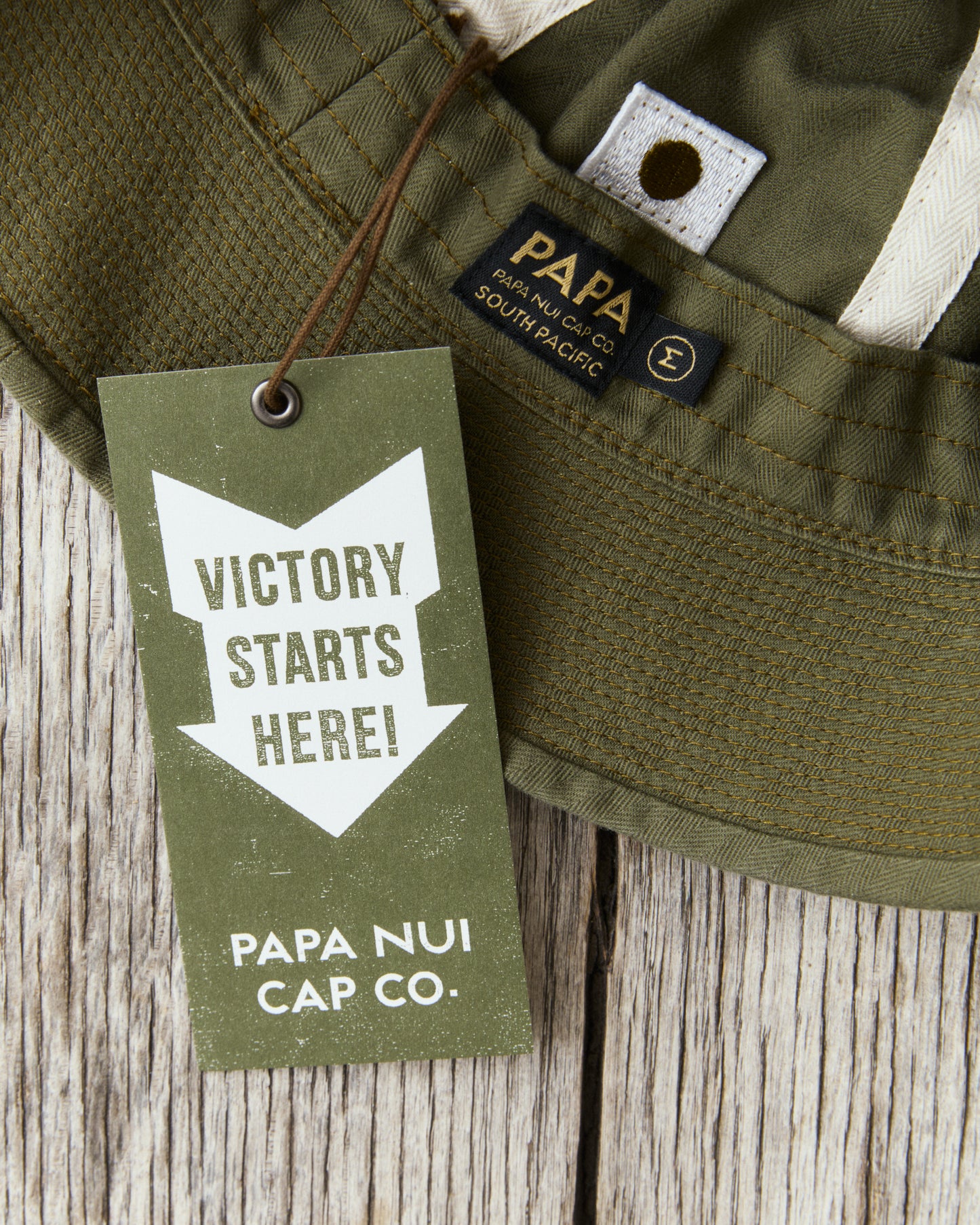 Papa Nui Cap Co. Beach Master Hat Olive Drab