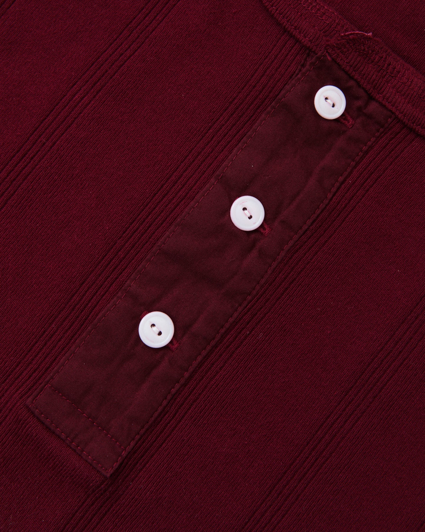 Whitesville WV79680-170 Short Sleeve Ribbed Henley Shirt Wine