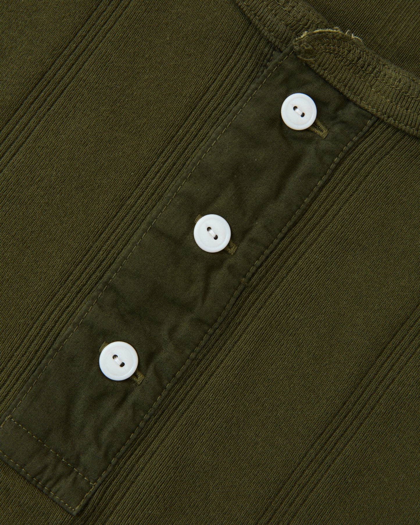 Whitesville WV79680-149 Short Sleeve Ribbed Henley Shirt Olive