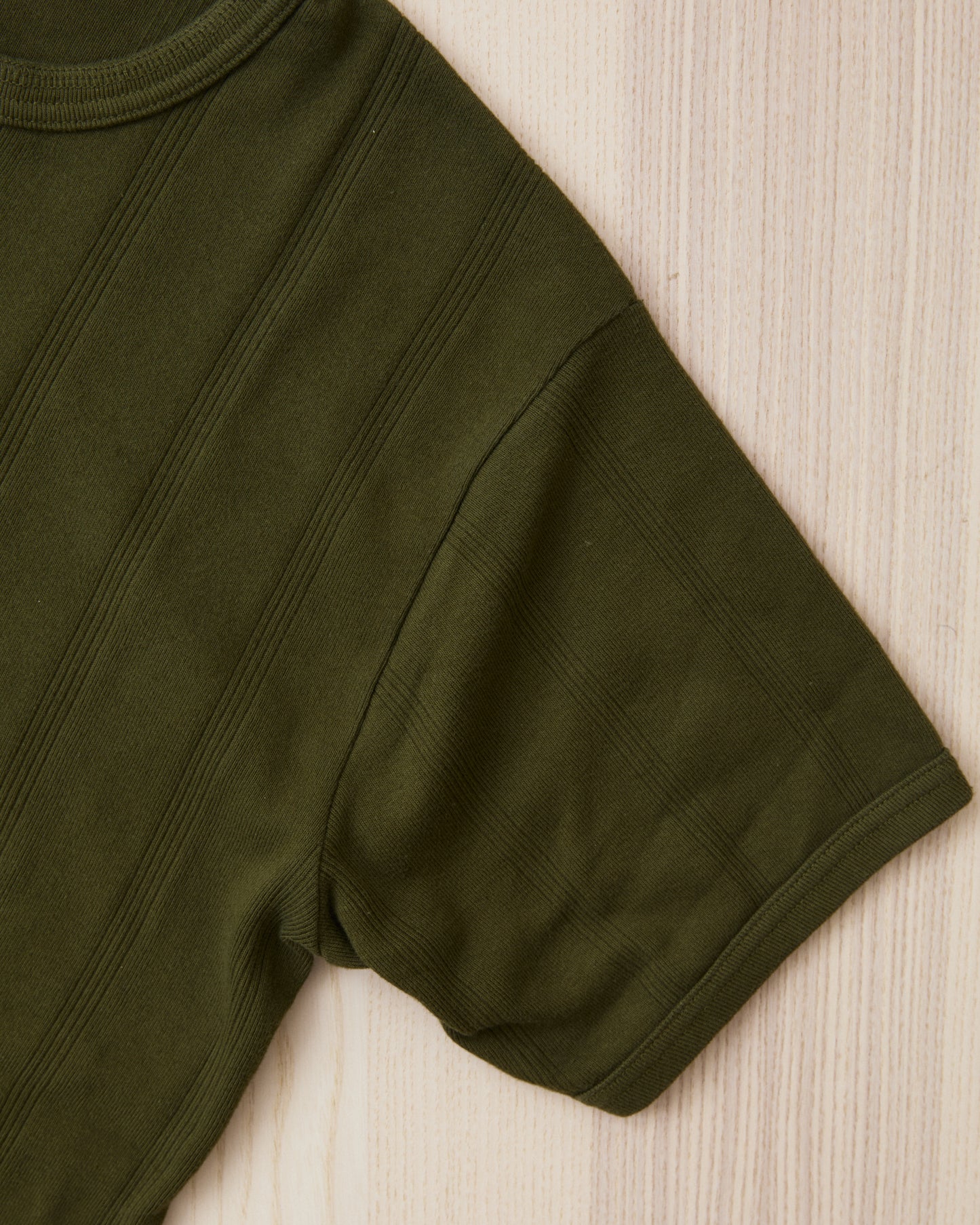 Whitesville WV79680-149 Short Sleeve Ribbed Henley Shirt Olive