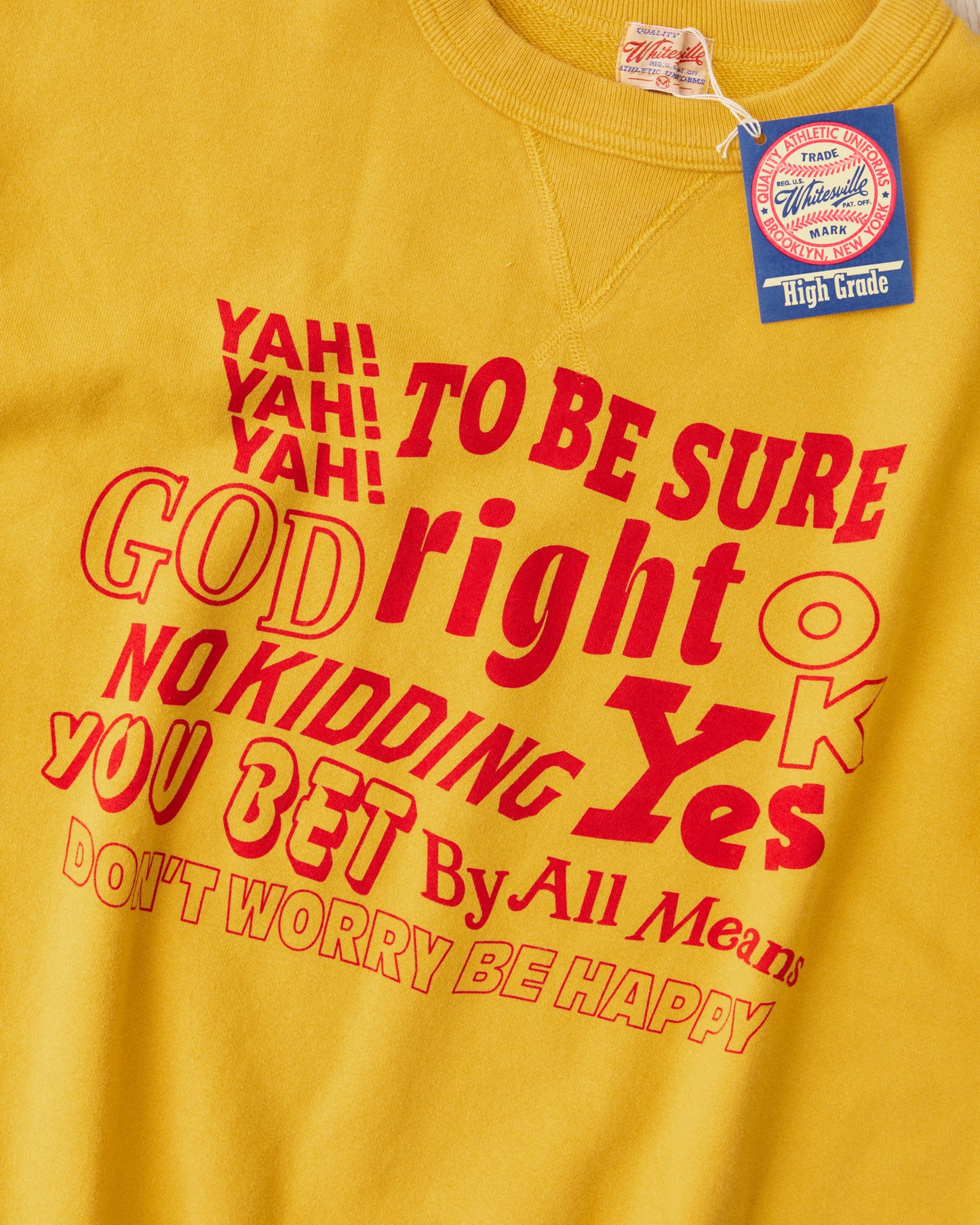 Whitesville WV79689 Short Sleeve Sweatshirt Yellow