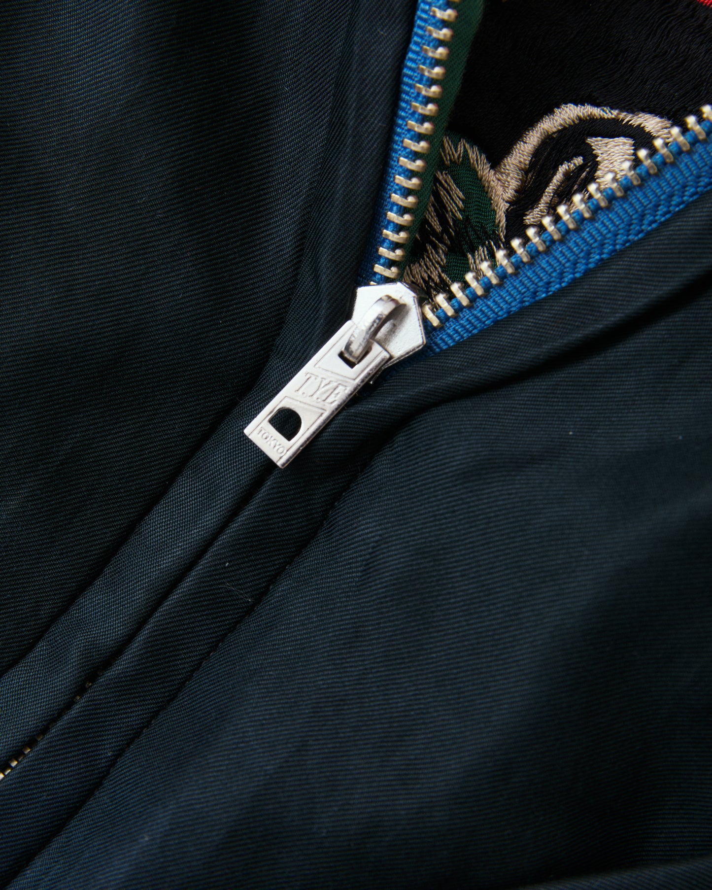 Tailor Toyo TT15878 Mid 1950s Style Acetate Souvenir Jacket "Tiger Head" X "Chevy Lover" Aging Model