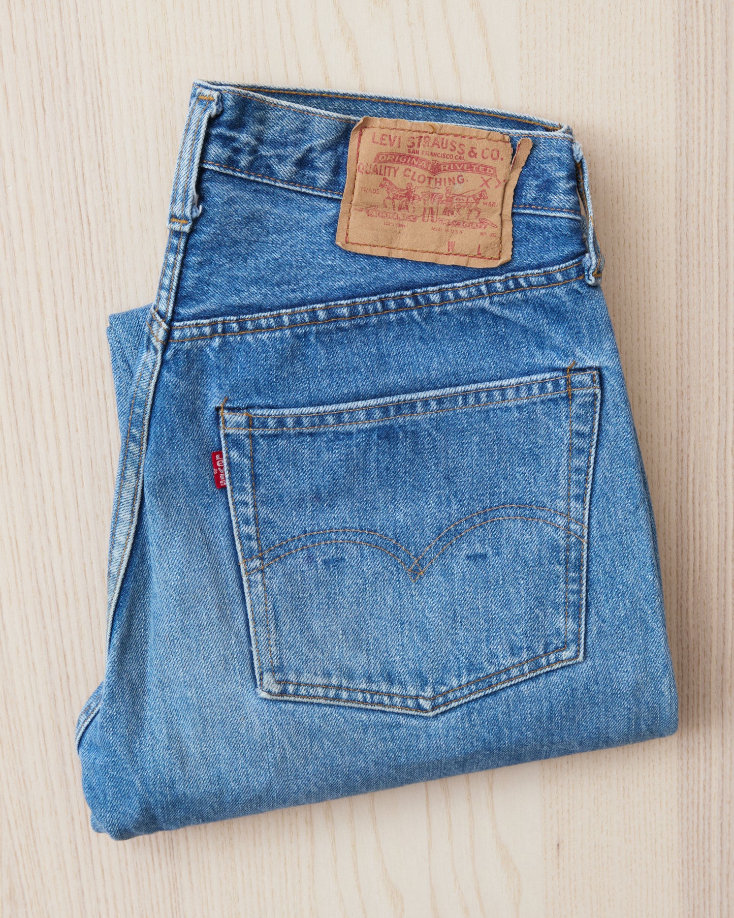 Vintage Original Late 1970 Levi's 501 Red Line Selvedge Jeans W 32