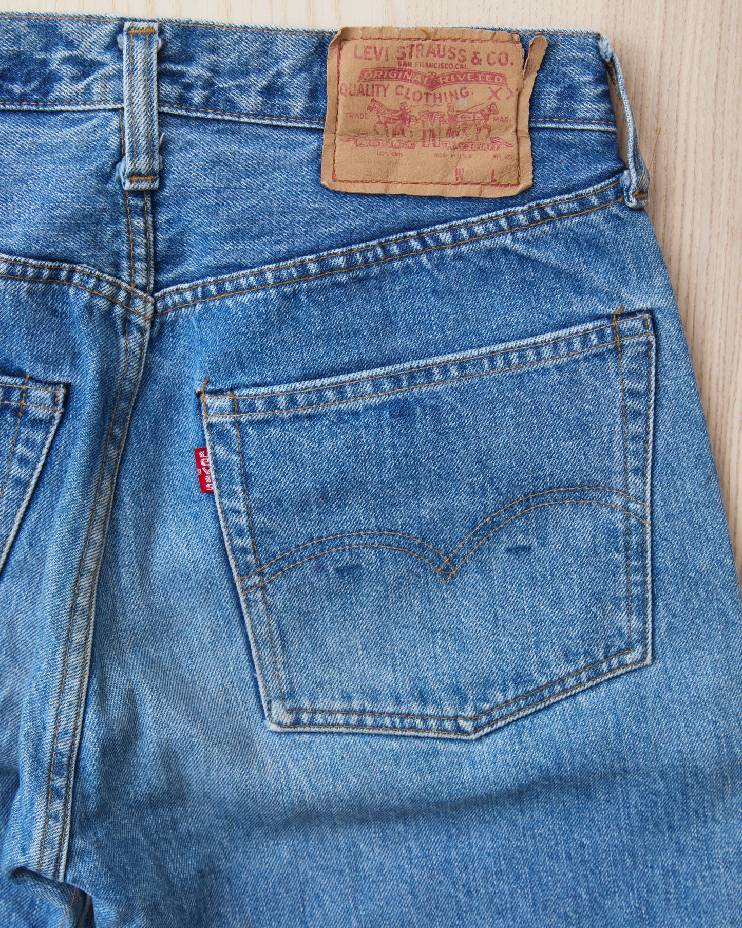 Vintage Original Late 1970 Levi's 501 Red Line Selvedge Jeans W 32