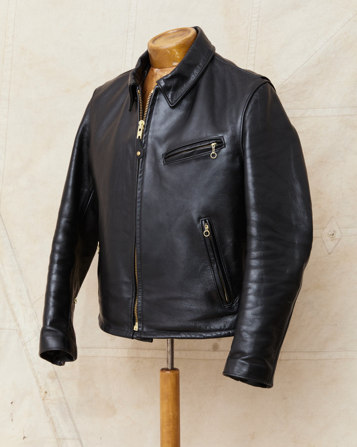 Second Hand Schott Perfecto 689H Classic Horsehide Split Collar Motorcycle Jacket Size 38