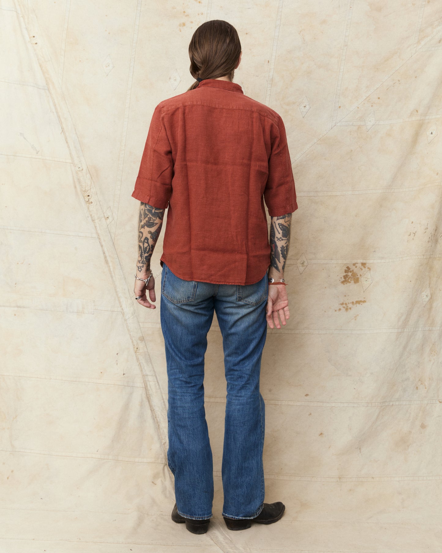Indigofera Delray Shirt Linen Canvas Rust