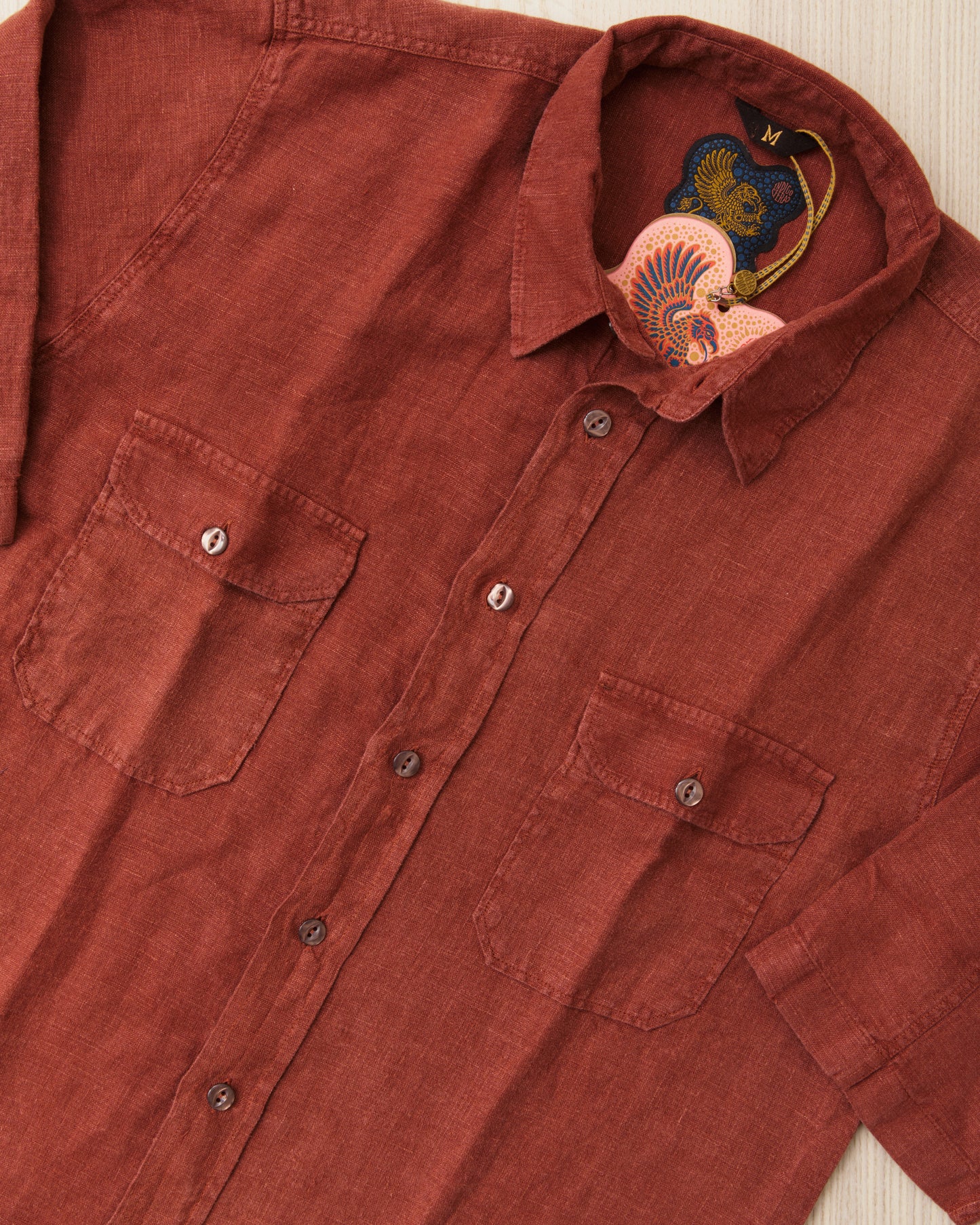 Indigofera Delray Shirt Linen Canvas Rust