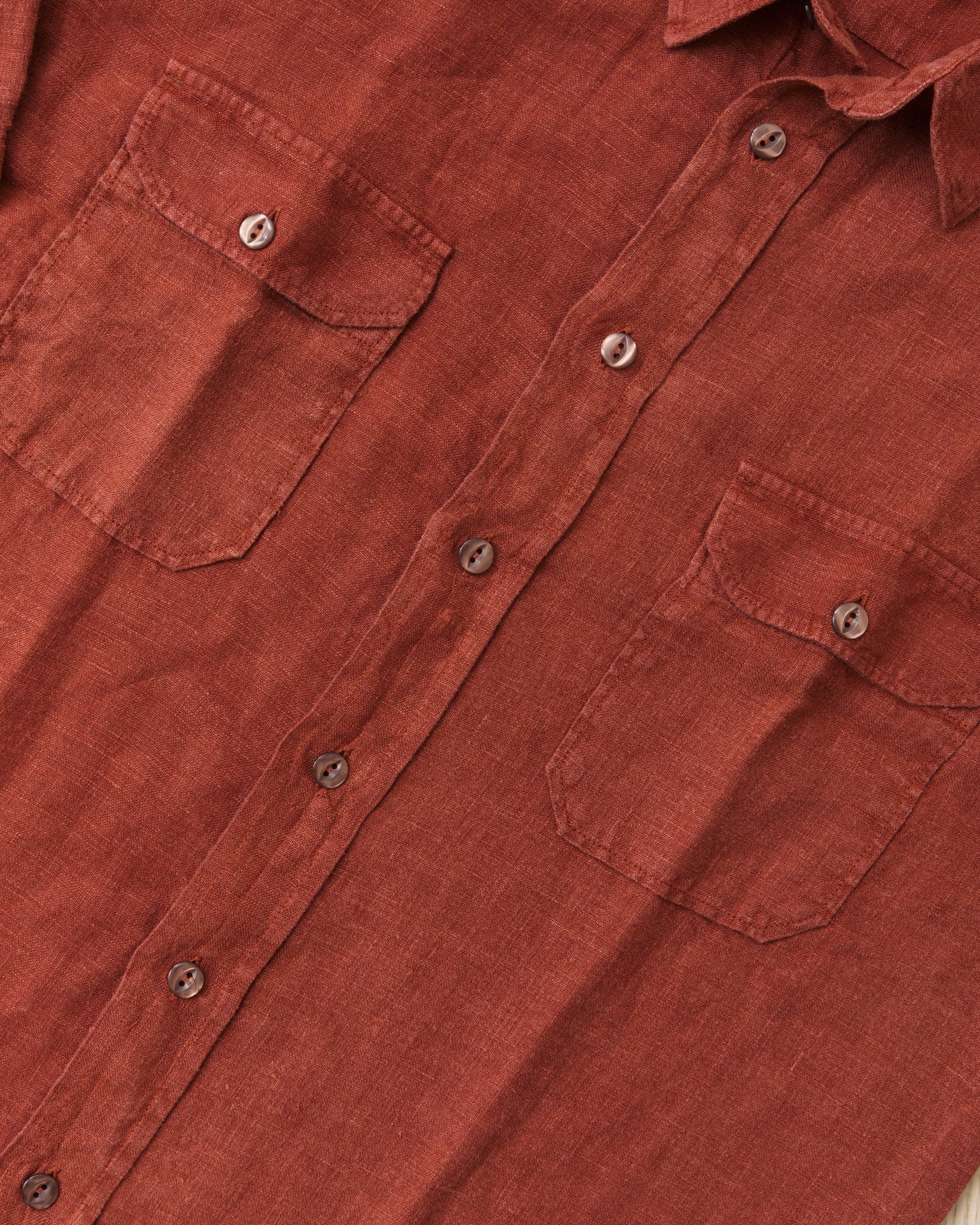 Indigofera Delray Shirt Linen Canvas Rust