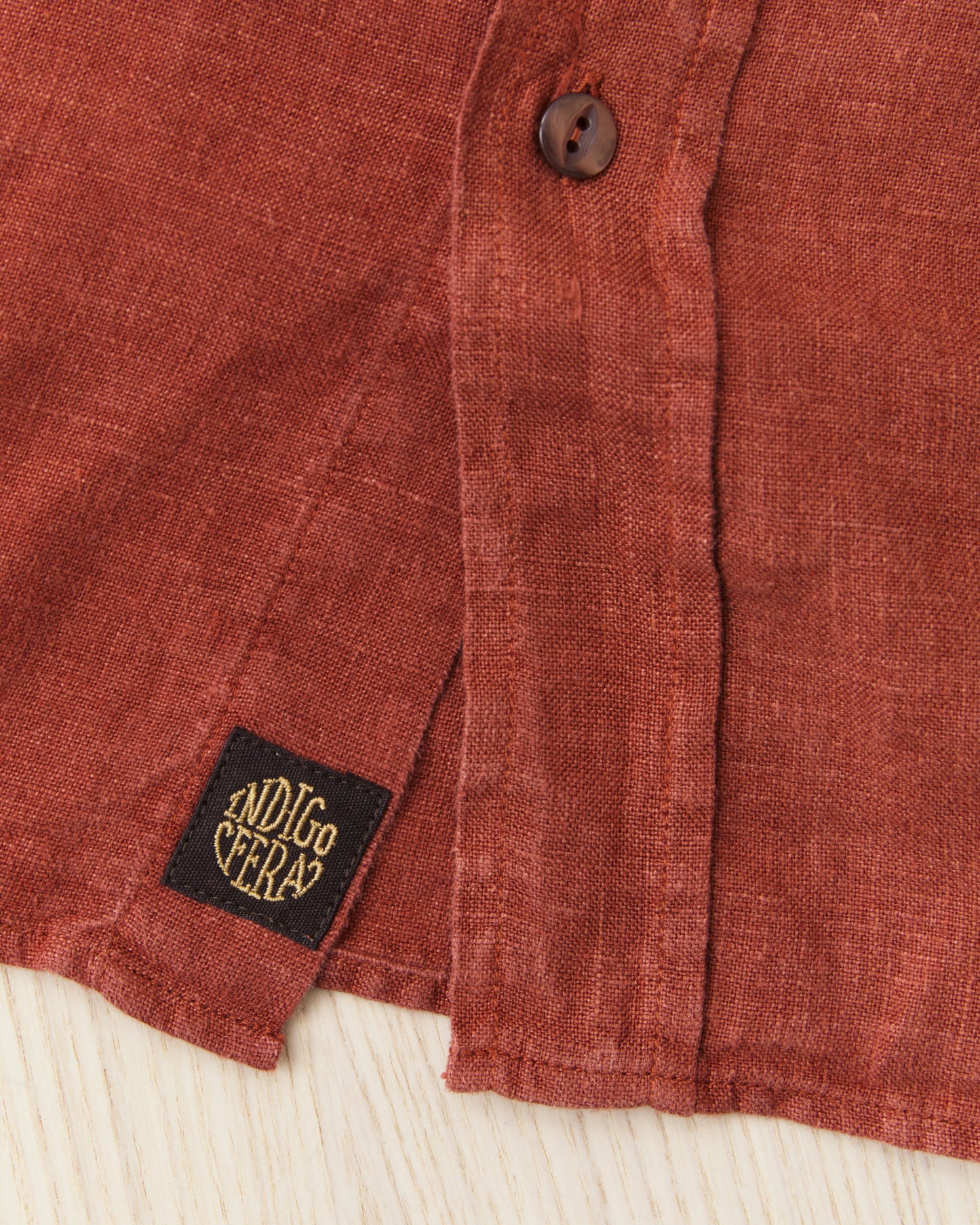 Indigofera Delray Shirt Linen Canvas Rust