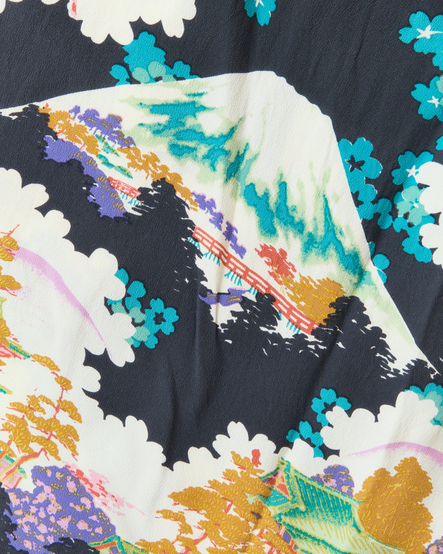 Sun Surf SS39618 Rayon Hawaiian Shirt Ancient Capital Black