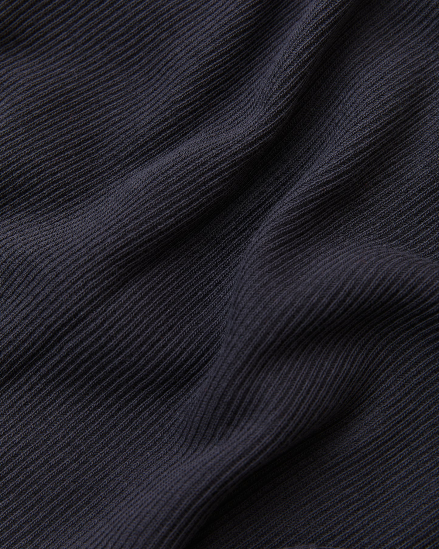 Hermansson Folktrikå Long Sleeve Ribbed Cotton Henley Shirt Grafit