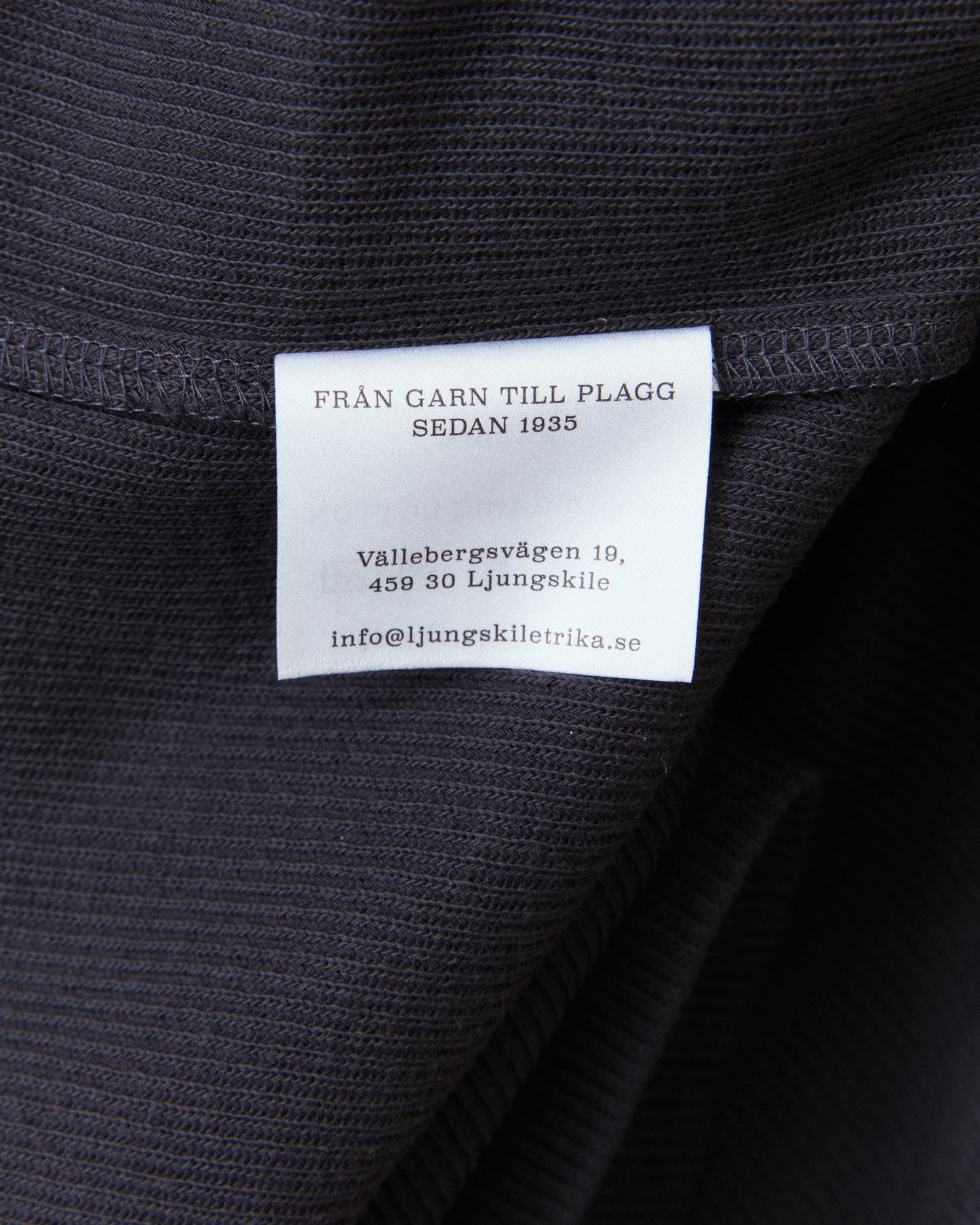 Hermansson Folktrikå Long Sleeve Ribbed Cotton Henley Shirt Grafit