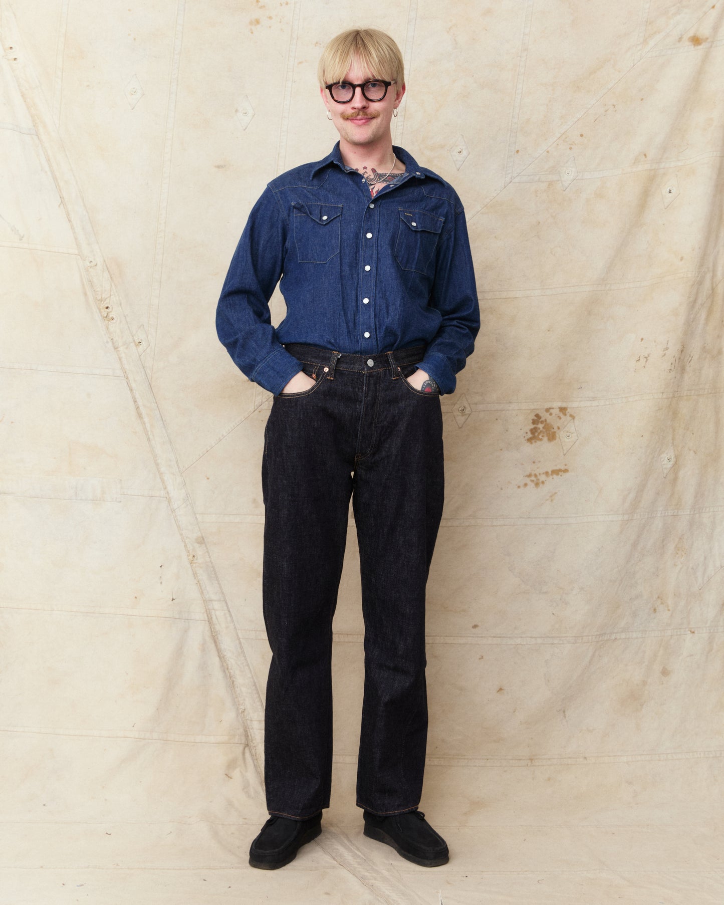 Fullcount 0105XXW 15.5oz Wide Indigo Denim