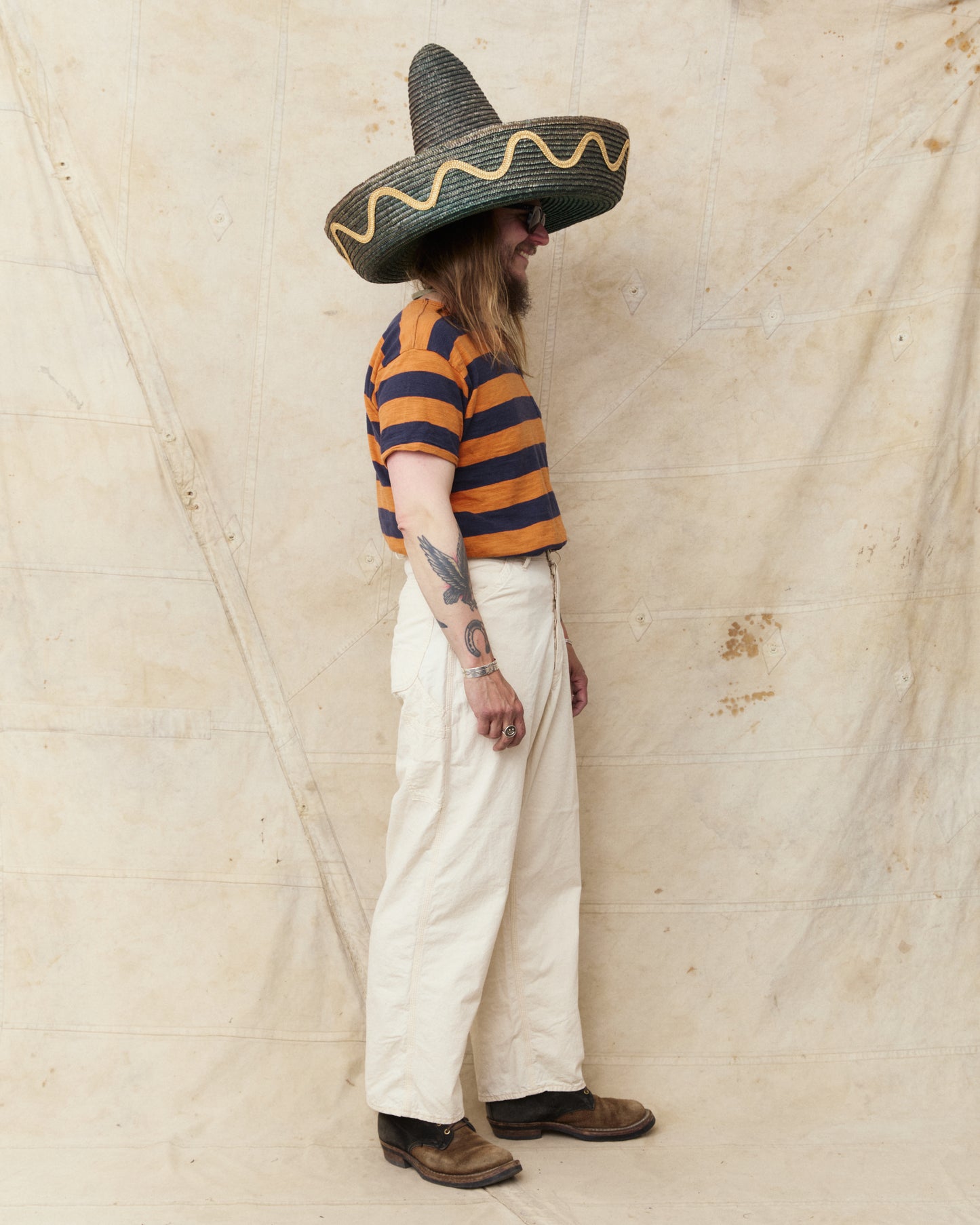 OrSlow 01-5126-66K Wide Fit 30's Painter Pants Ecru