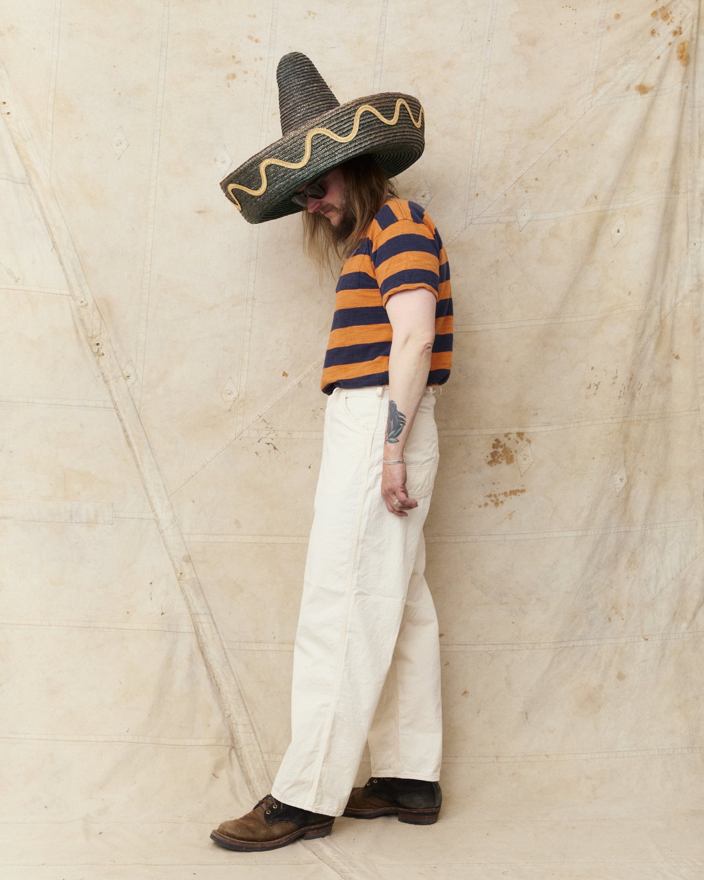 OrSlow 01-5126-66K Wide Fit 30's Painter Pants Ecru