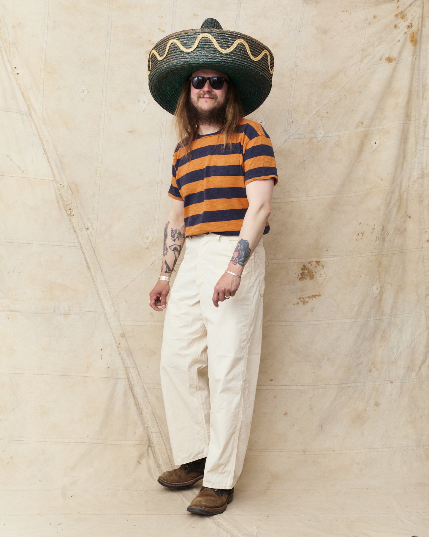 OrSlow 01-5126-66K Wide Fit 30's Painter Pants Ecru