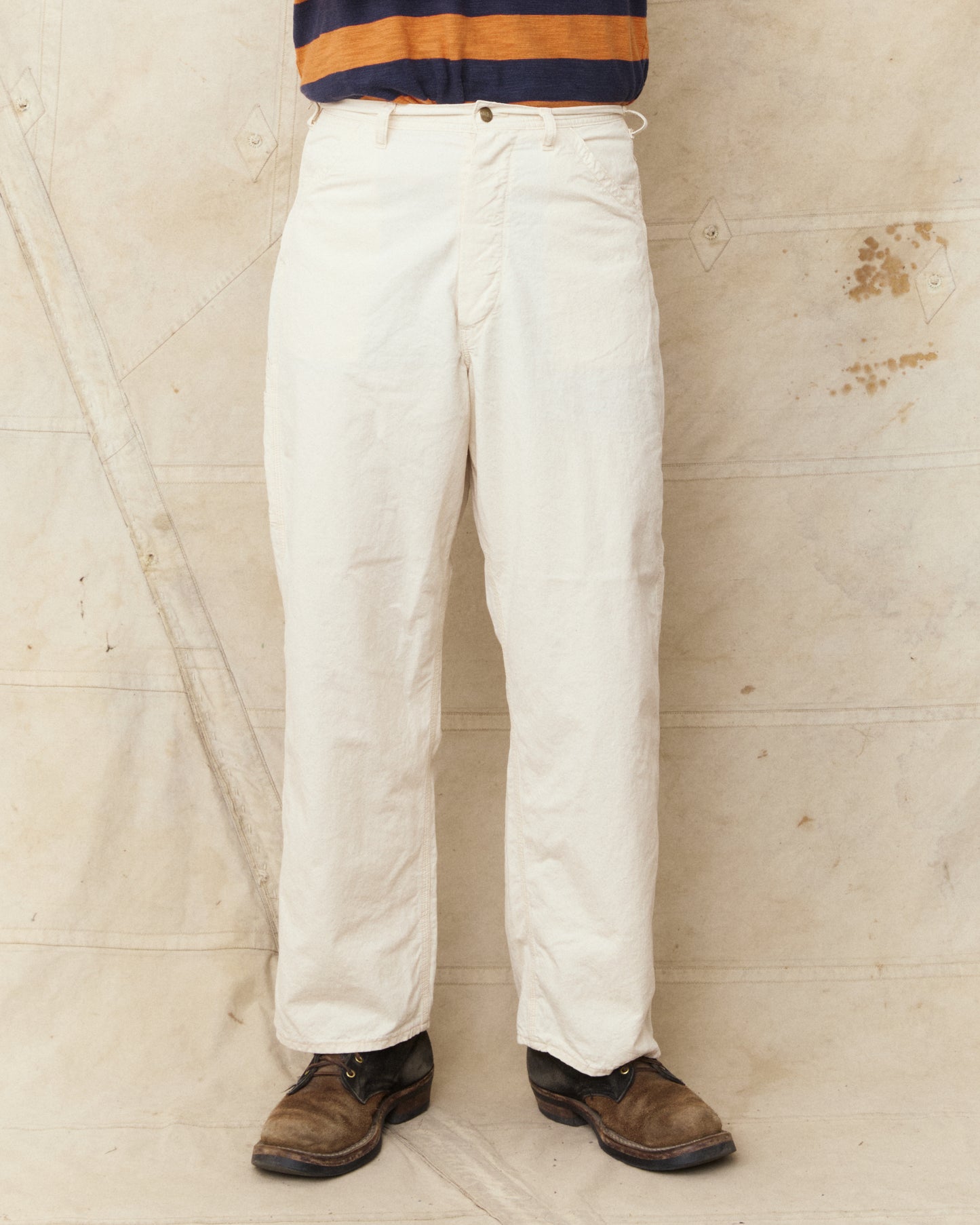 OrSlow 01-5126-66K Wide Fit 30's Painter Pants Ecru