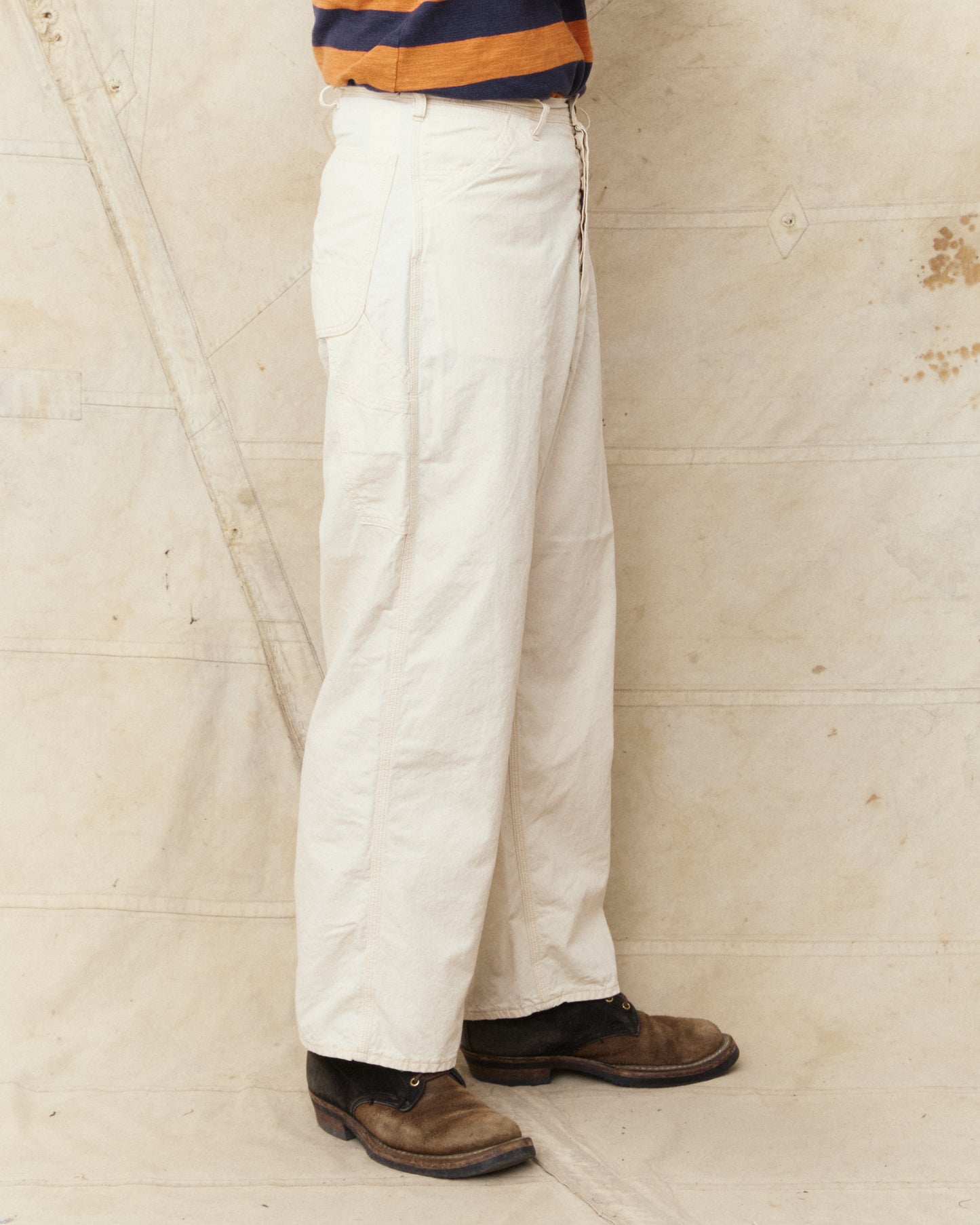 OrSlow 01-5126-66K Wide Fit 30's Painter Pants Ecru