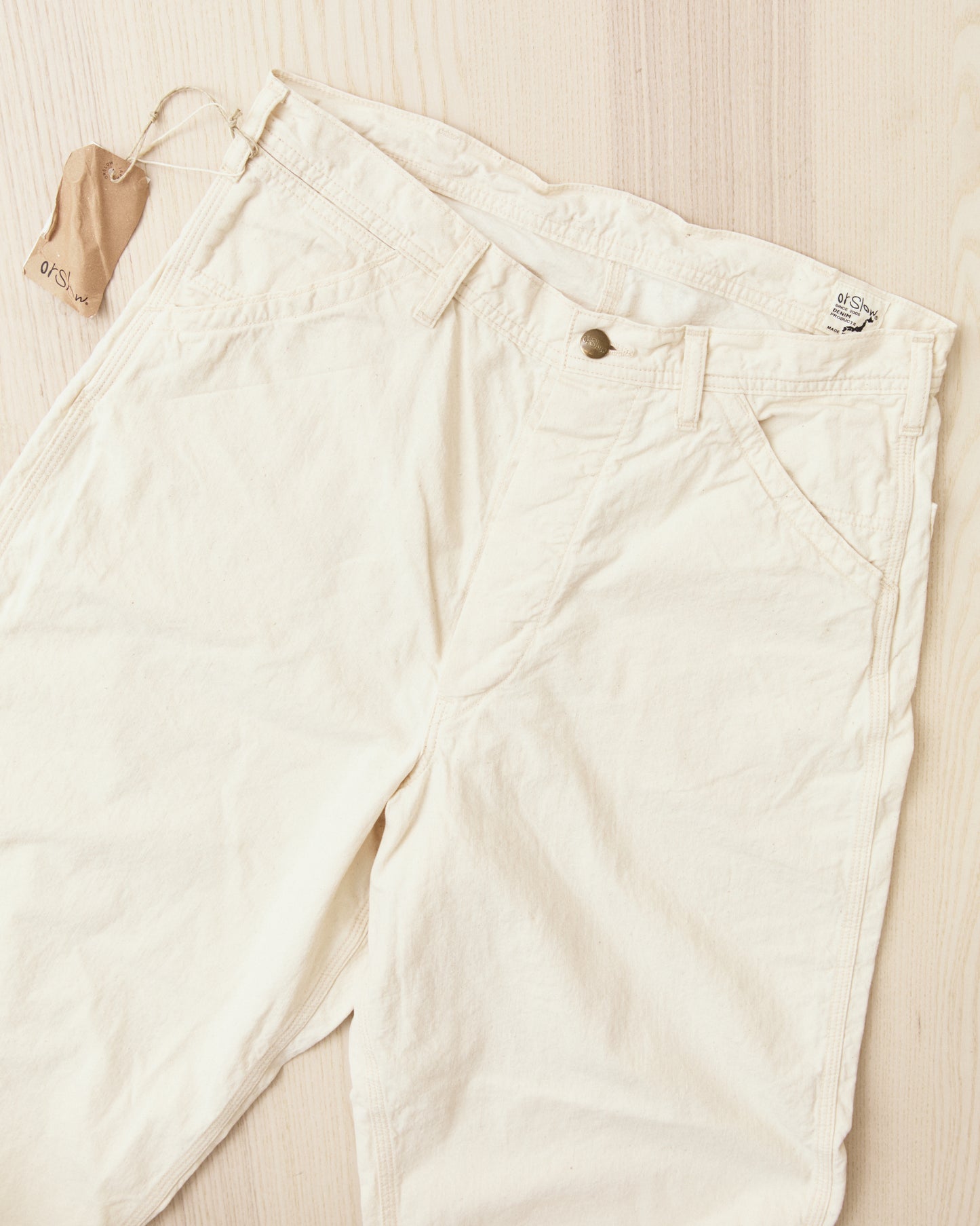 OrSlow 01-5126-66K Wide Fit 30's Painter Pants Ecru