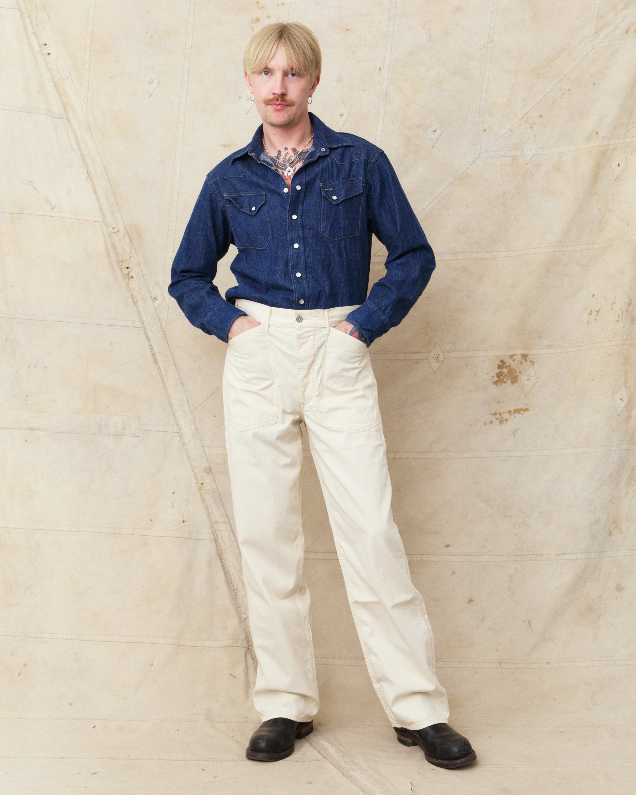 Buzz Rickson's Working White Twill Trousers BR42635 – Second Sunrise
