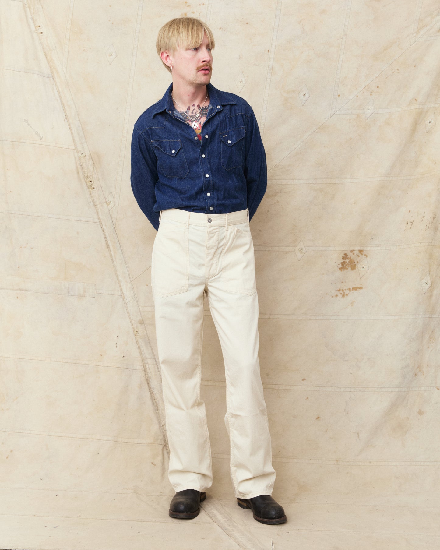 Buzz Rickson's Working White Twill Trousers BR42635