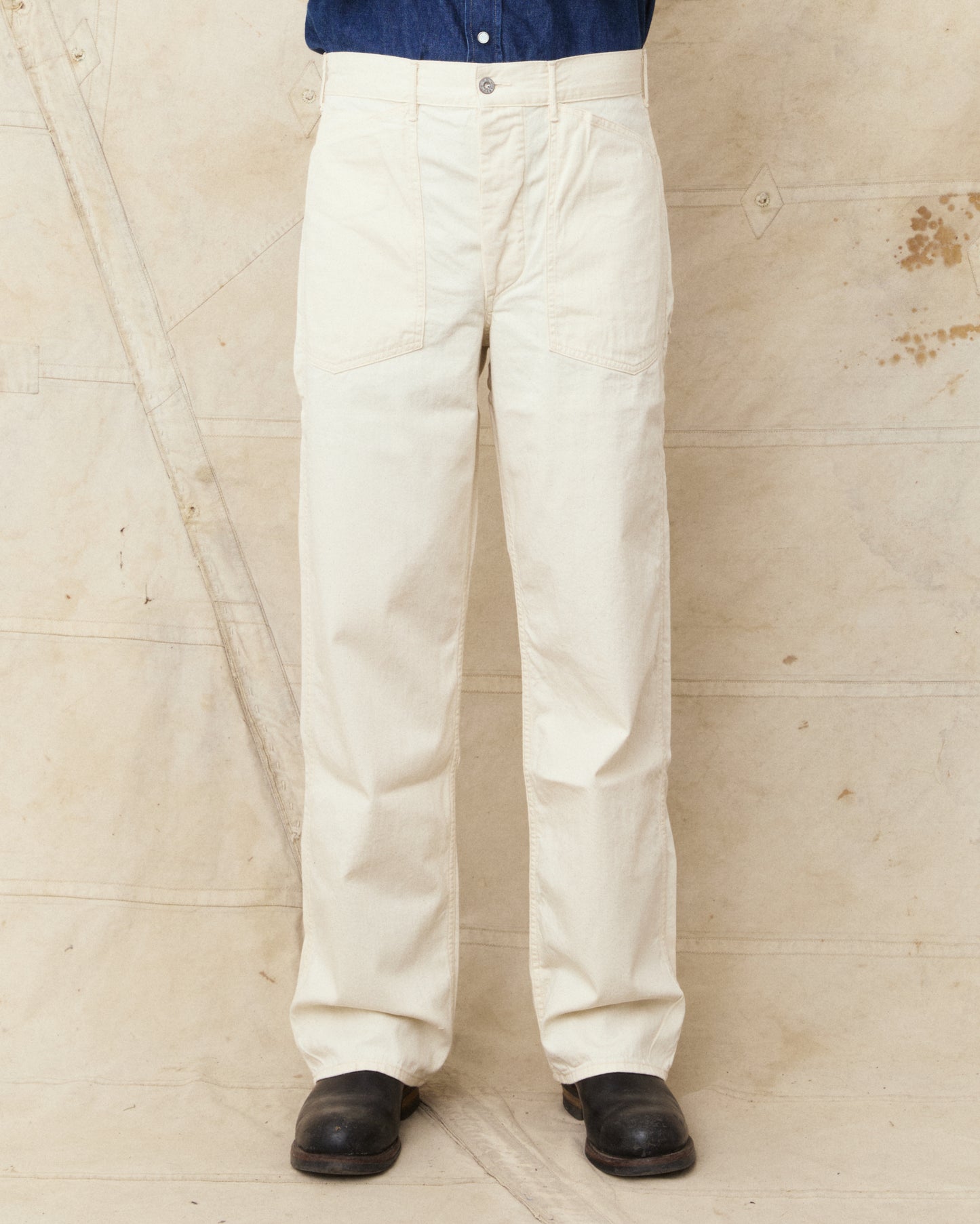 Buzz Rickson's Working White Twill Trousers BR42635