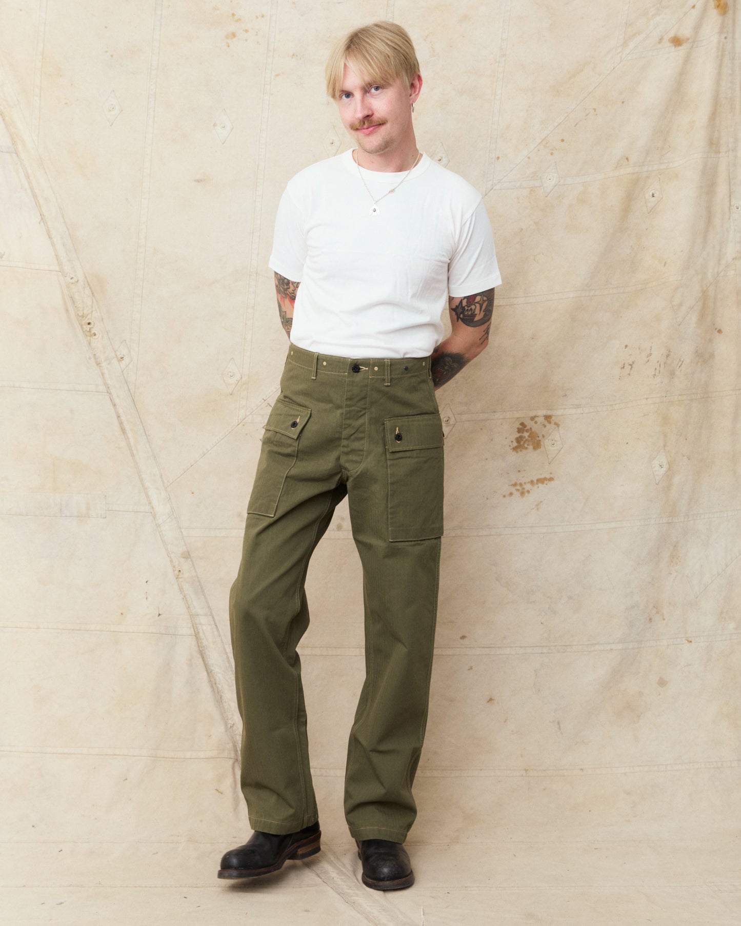Buzz Rickson's USMC M-44 HBT Twill Pants Short Length BR42501