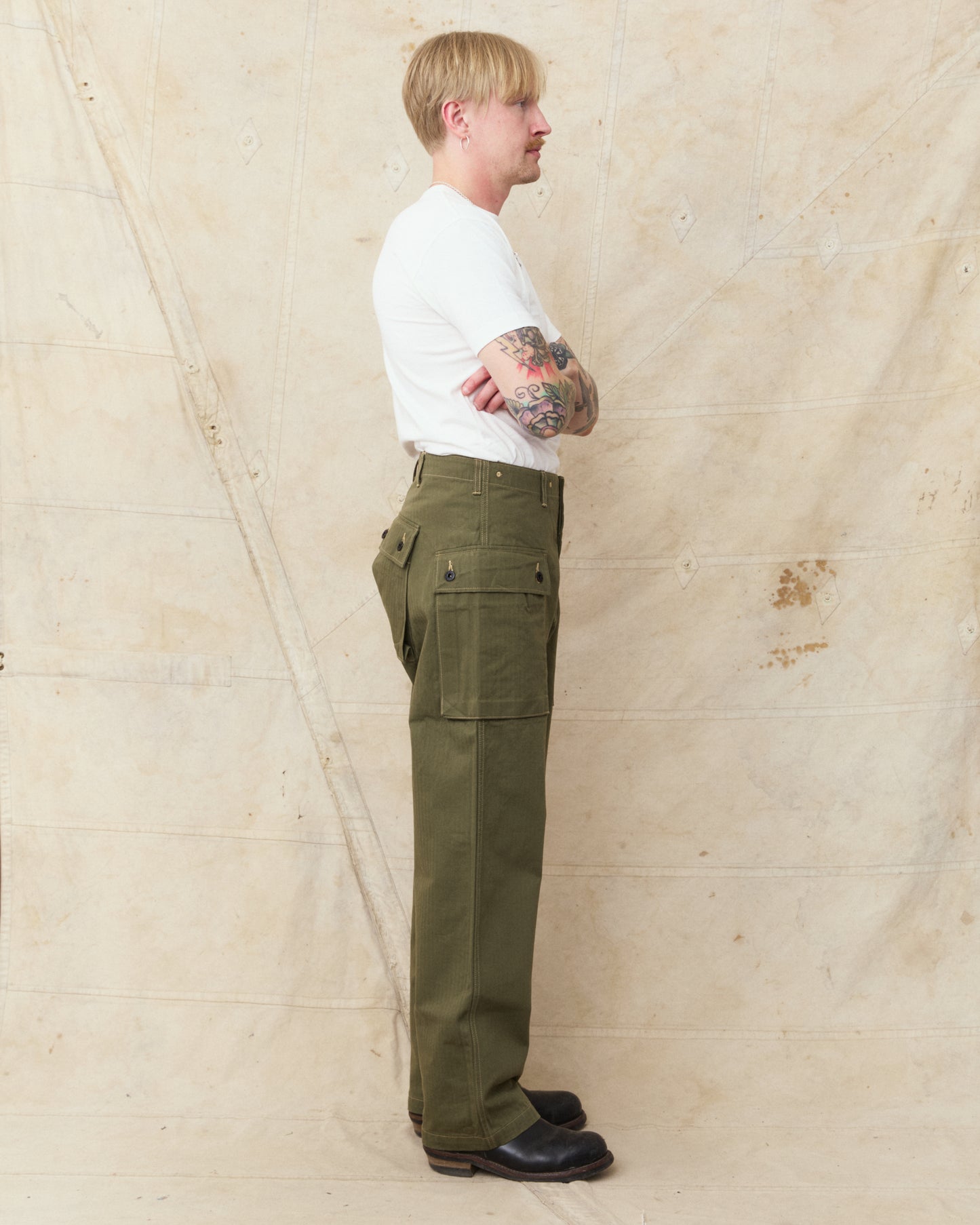 Buzz Rickson's USMC M-44 HBT Twill Pants Short Length BR42501