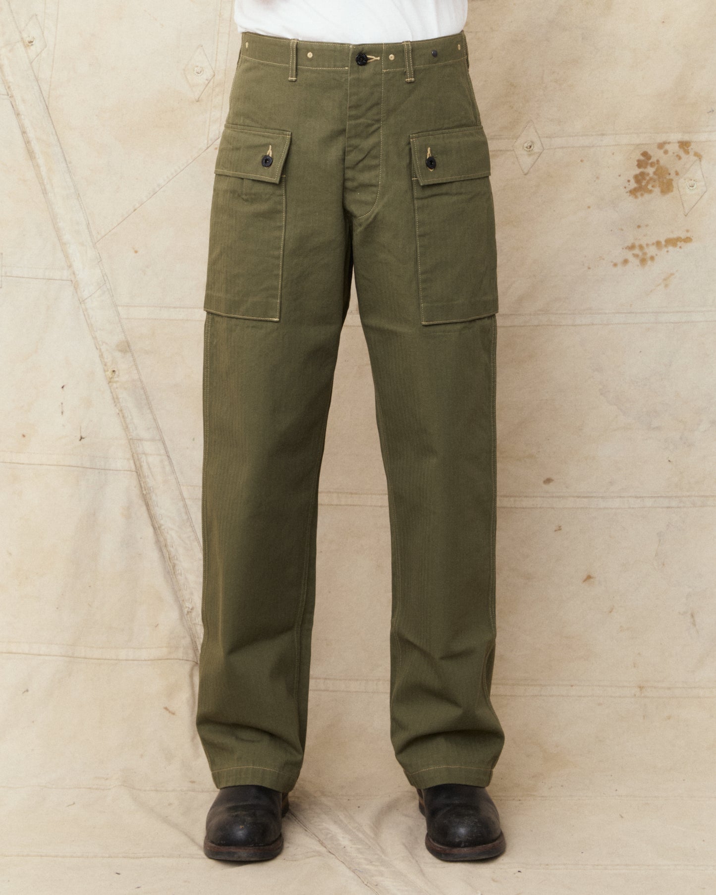 Buzz Rickson's USMC M-44 HBT Twill Pants Short Length BR42501