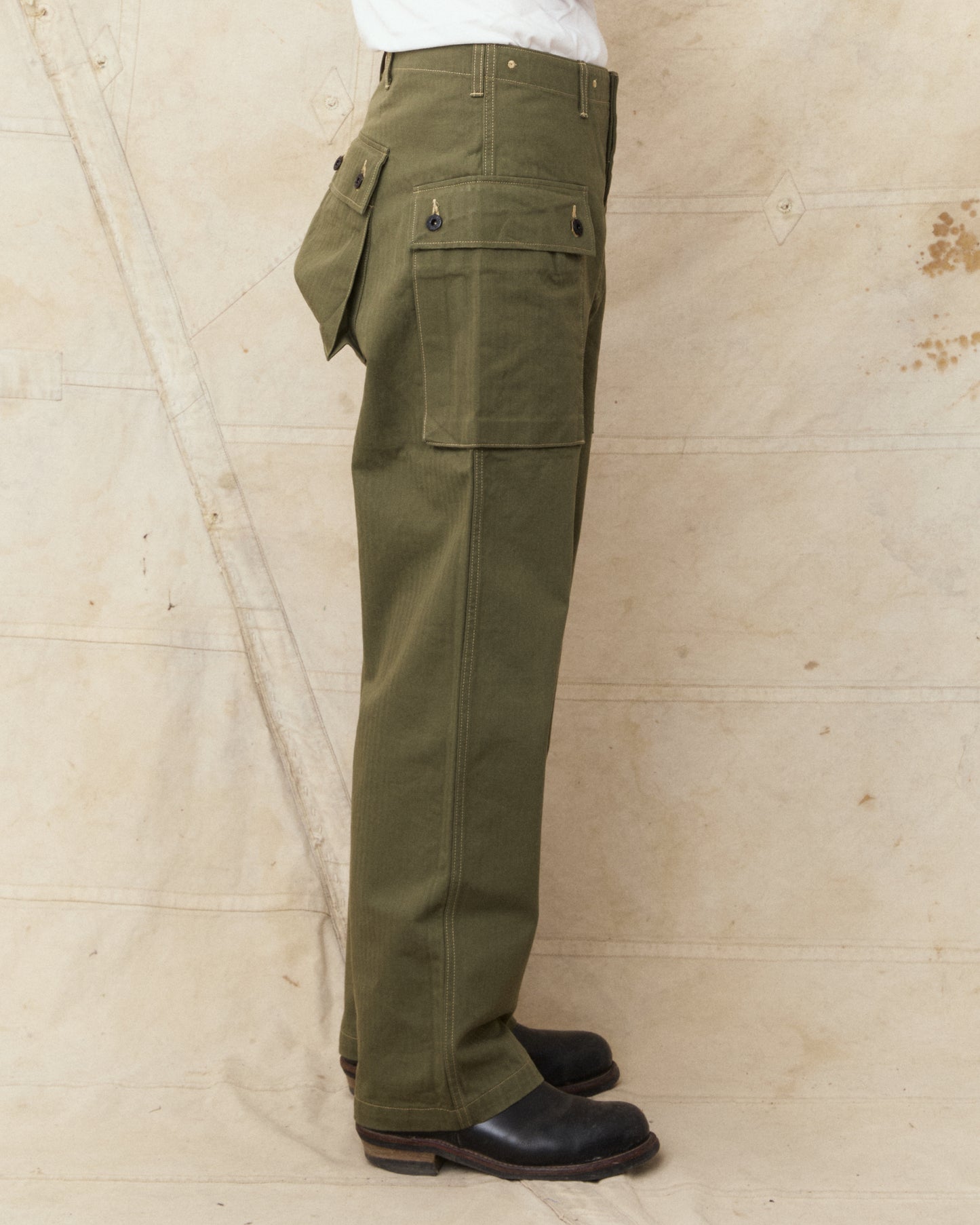Buzz Rickson's USMC M-44 HBT Twill Pants Short Length BR42501
