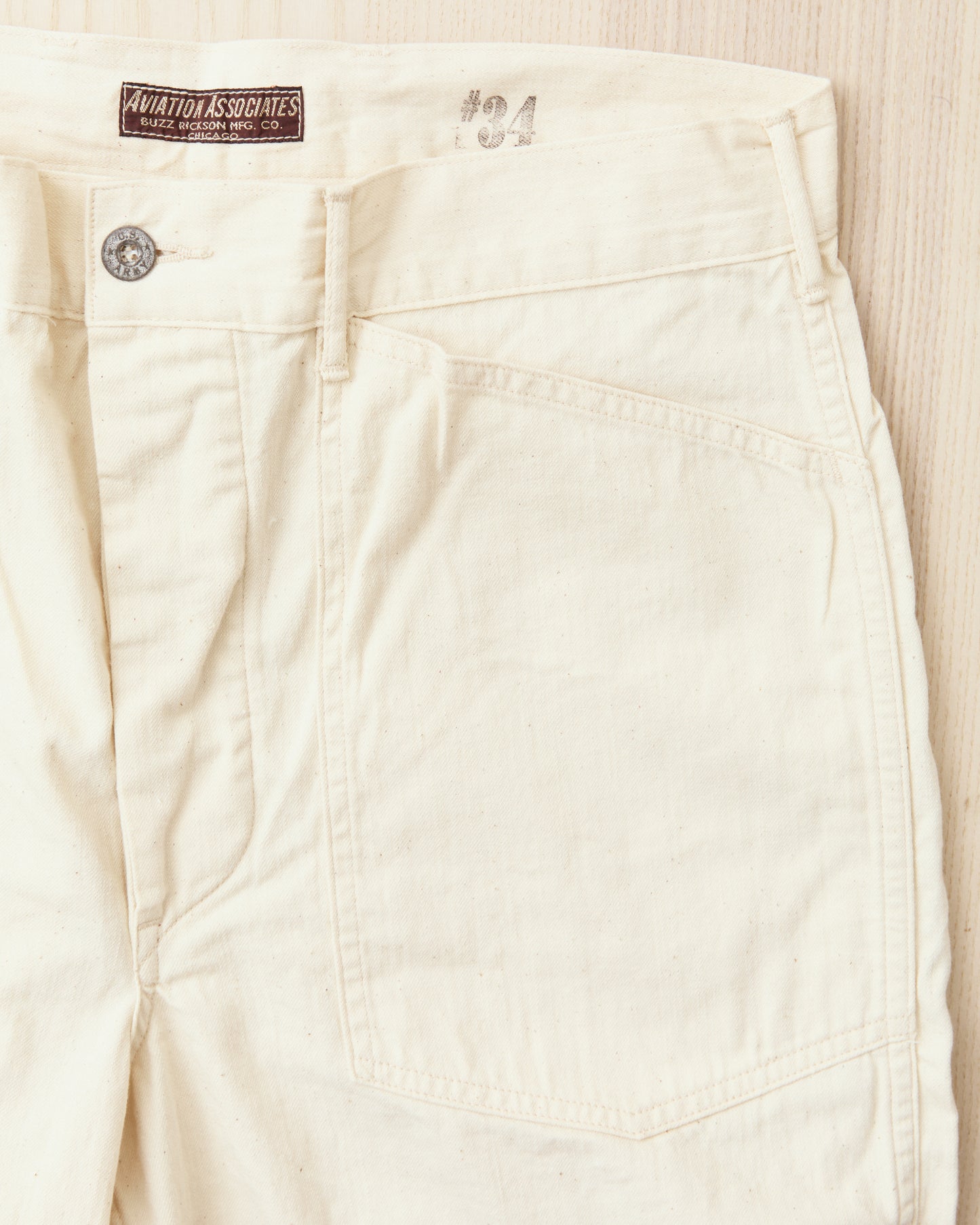 Buzz Rickson's Working White Twill Trousers BR42635