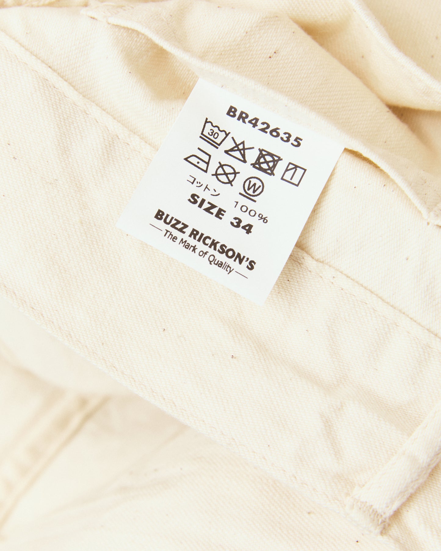Buzz Rickson's Working White Twill Trousers BR42635