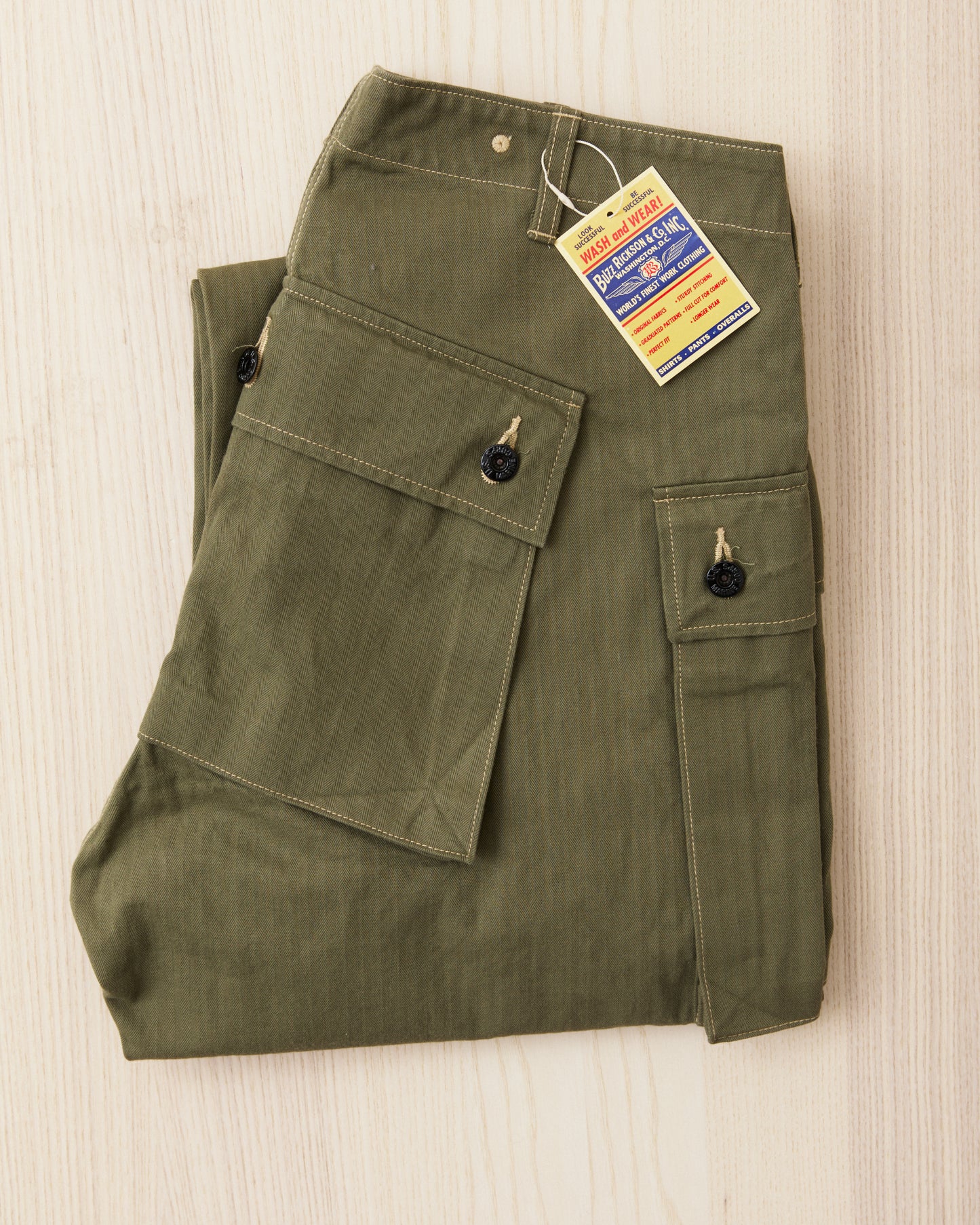 Buzz Rickson's USMC M-44 HBT Twill Pants Short Length BR42501