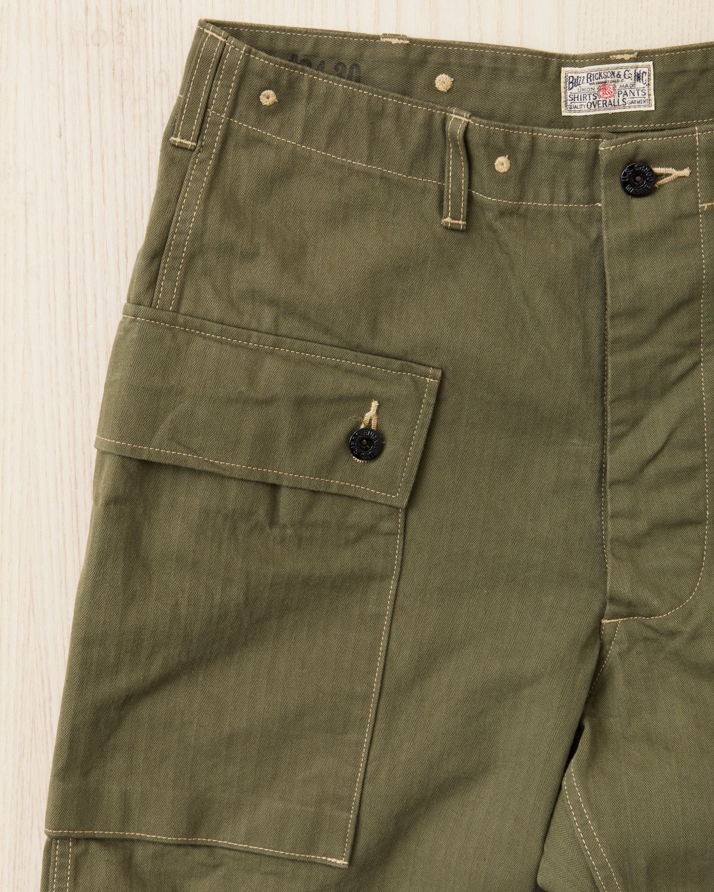Buzz Rickson's USMC M-44 HBT Twill Pants Short Length BR42501