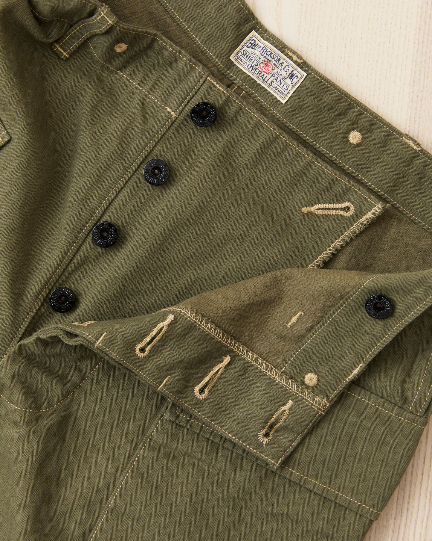 Buzz Rickson's USMC M-44 HBT Twill Pants Short Length BR42501